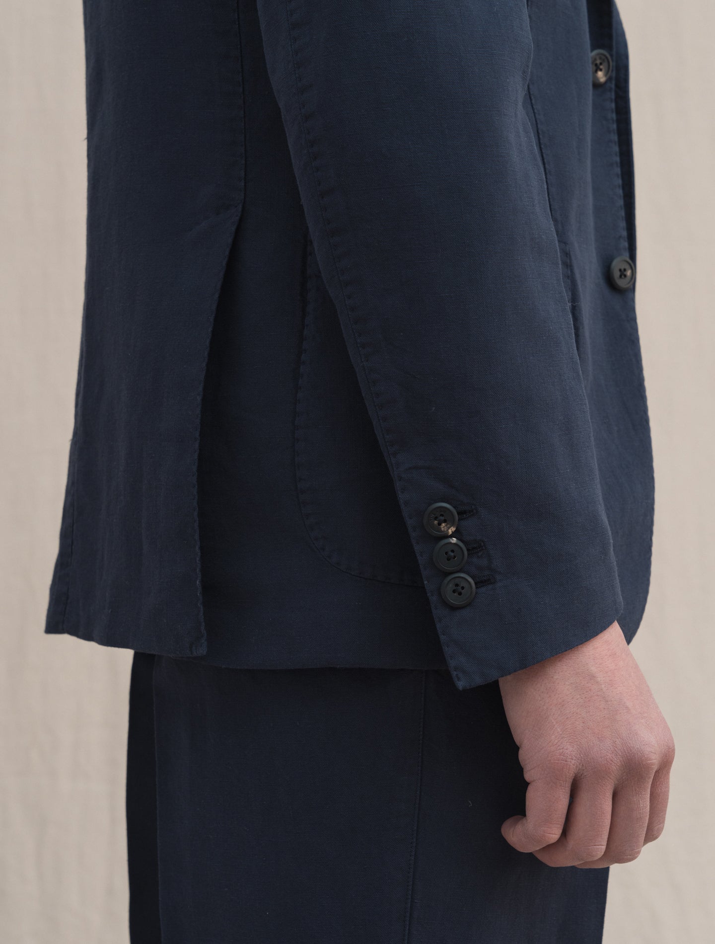Single Breasted Art1 Canapa Cotton Jacket Navy Gigi Jackets 46
