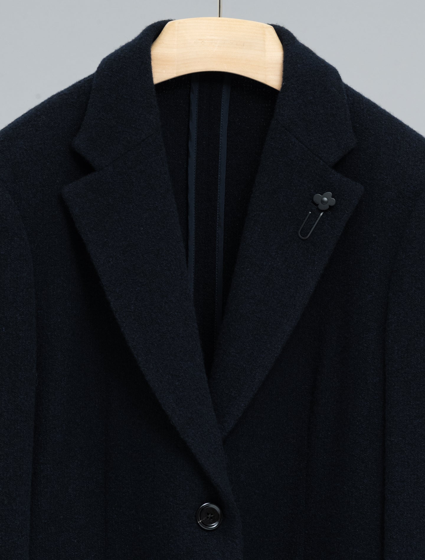 Single Breasted Boucle Jacket Navy Lardini Jackets IT 40