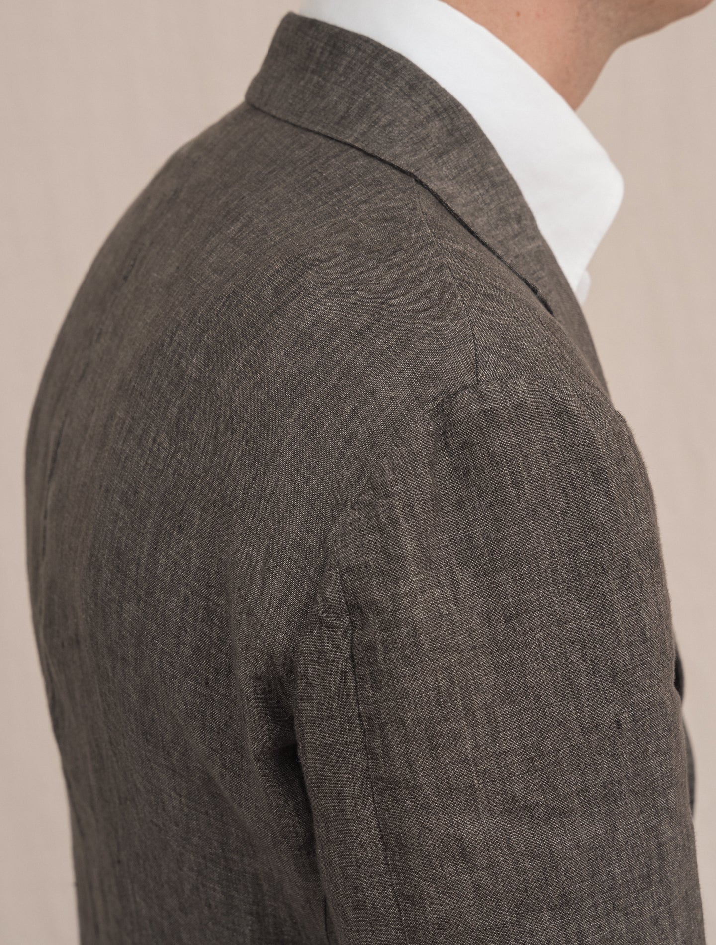 Single Breasted Catch2 Linen Jacket Brown Massimo Alba Jackets 46