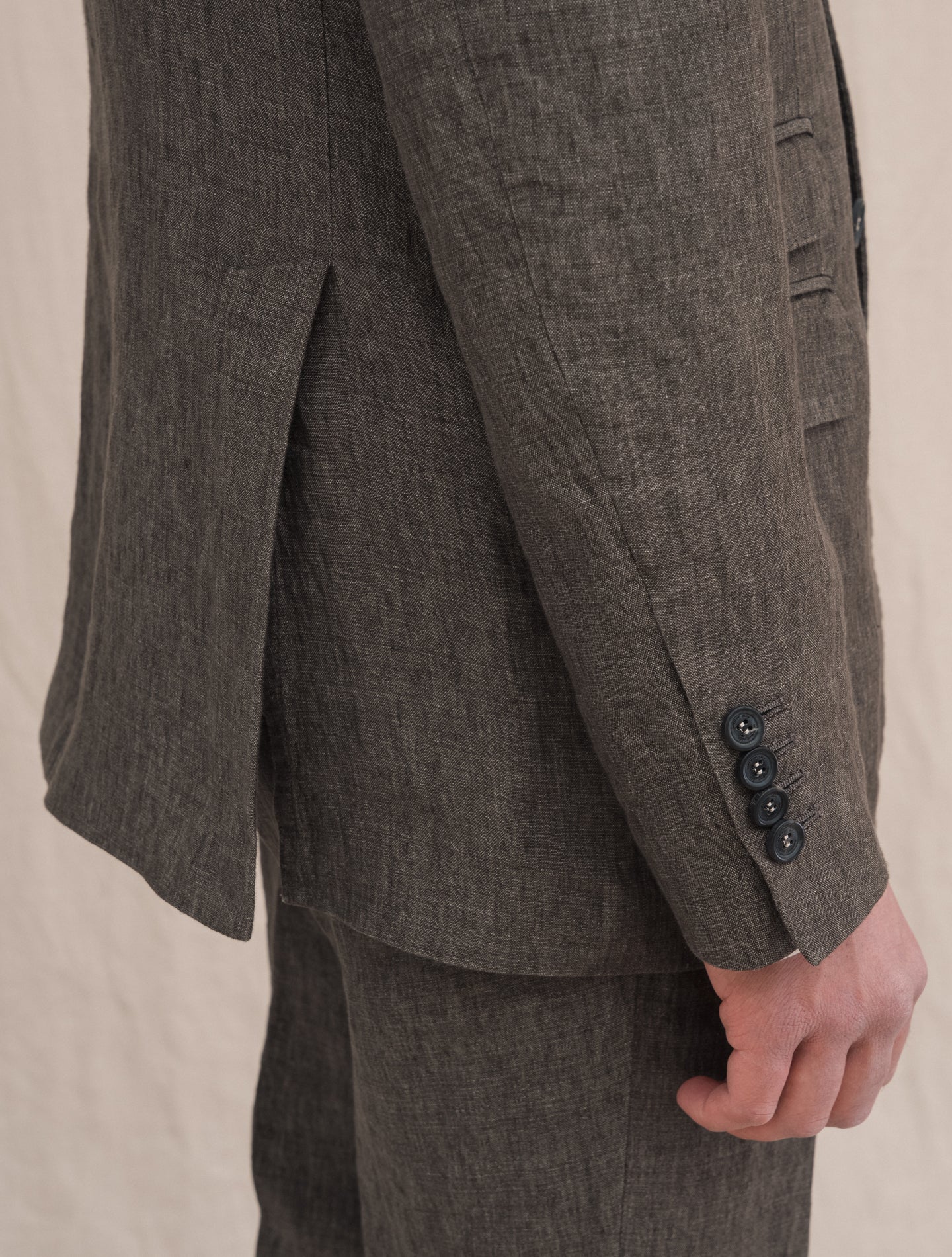 Single Breasted Catch2 Linen Jacket Brown Massimo Alba Jackets 46