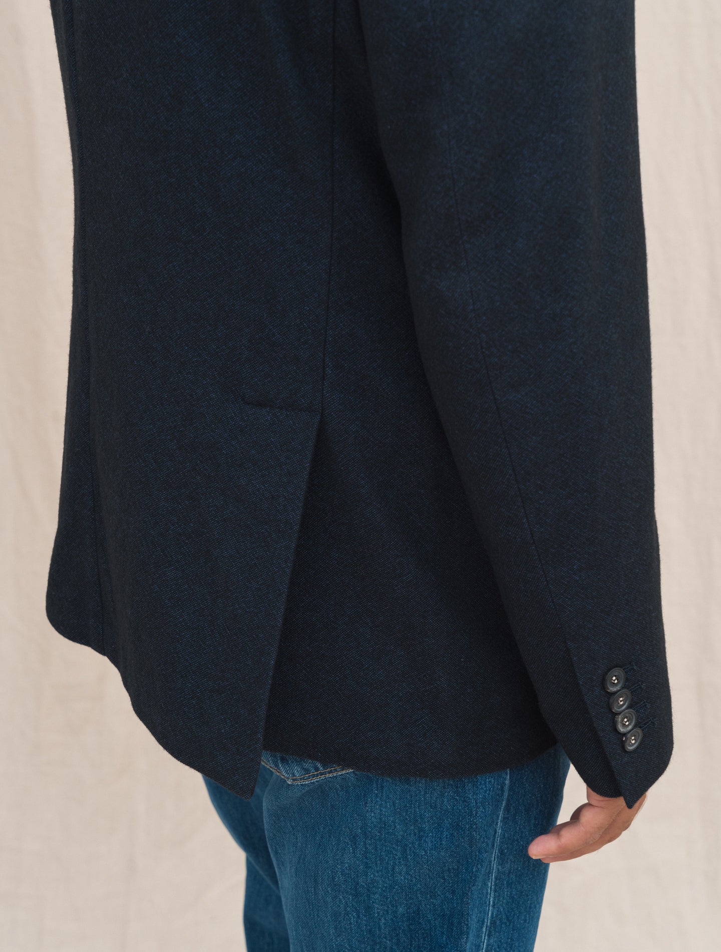 Single Breasted Catch2 Wool Cotton Jacket Blue Massimo Alba Jackets Gabucci