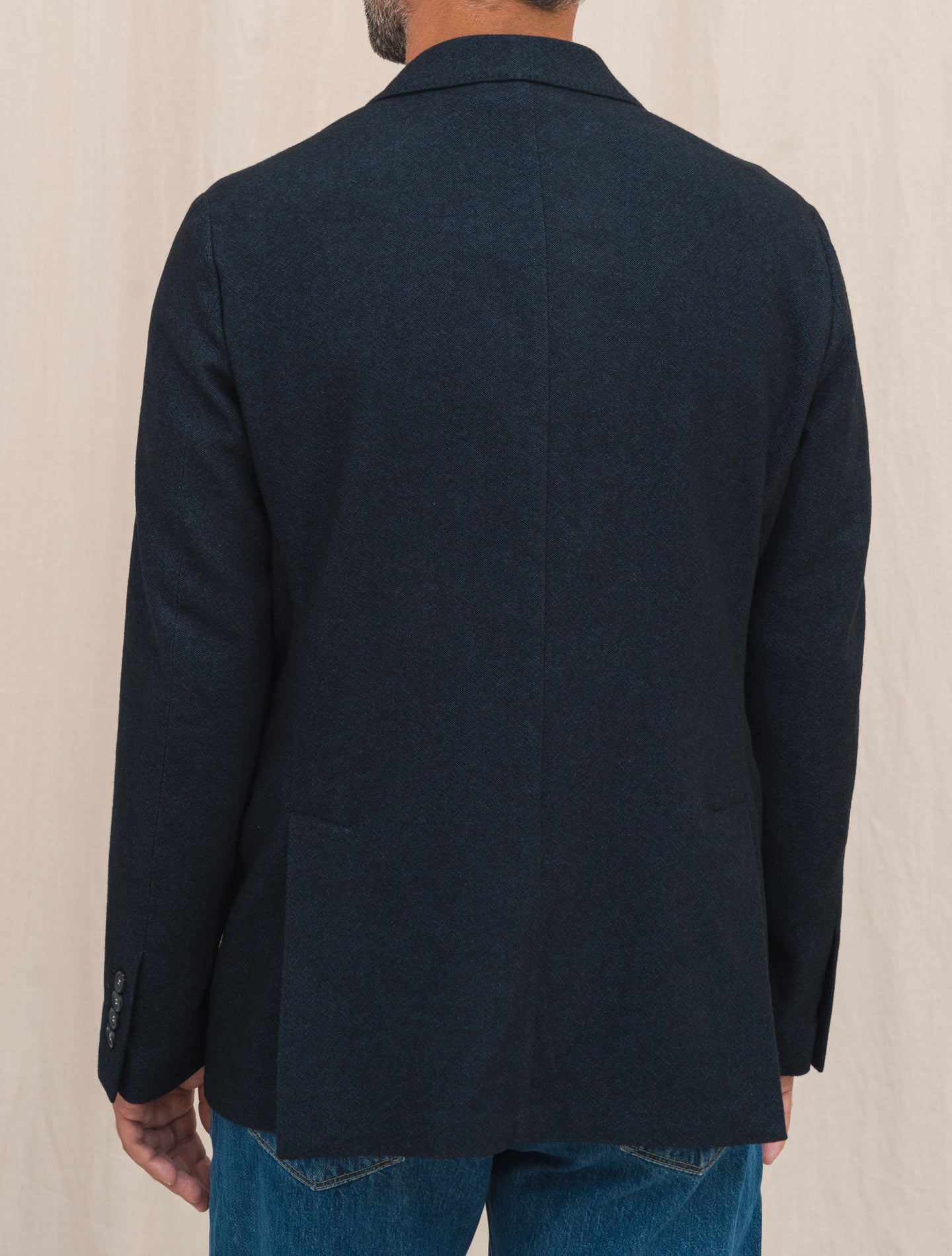 Single Breasted Catch2 Wool Cotton Jacket Blue Massimo Alba Jackets Gabucci