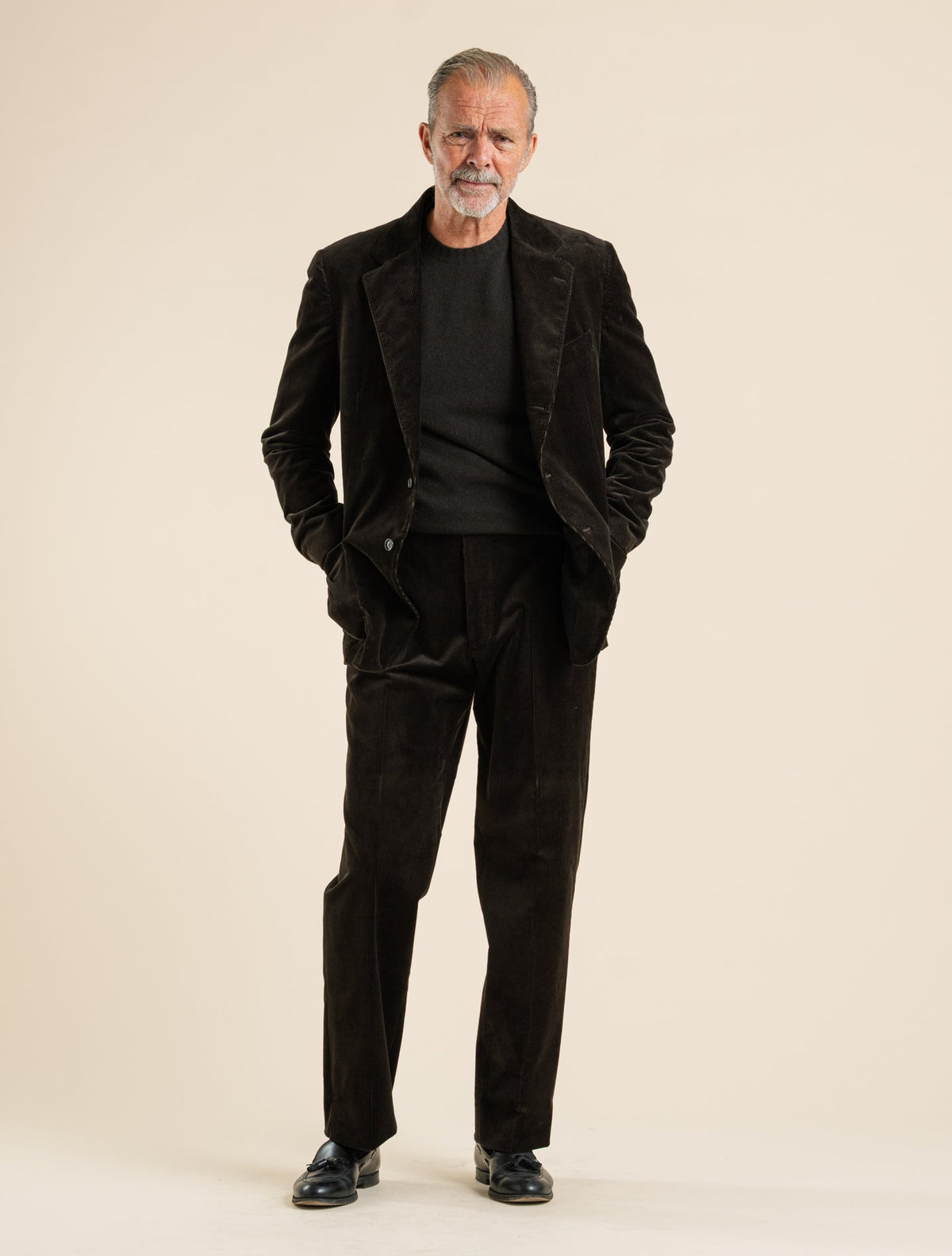 Single Breasted Corduroy Suit Brown Gabucci Suits 48