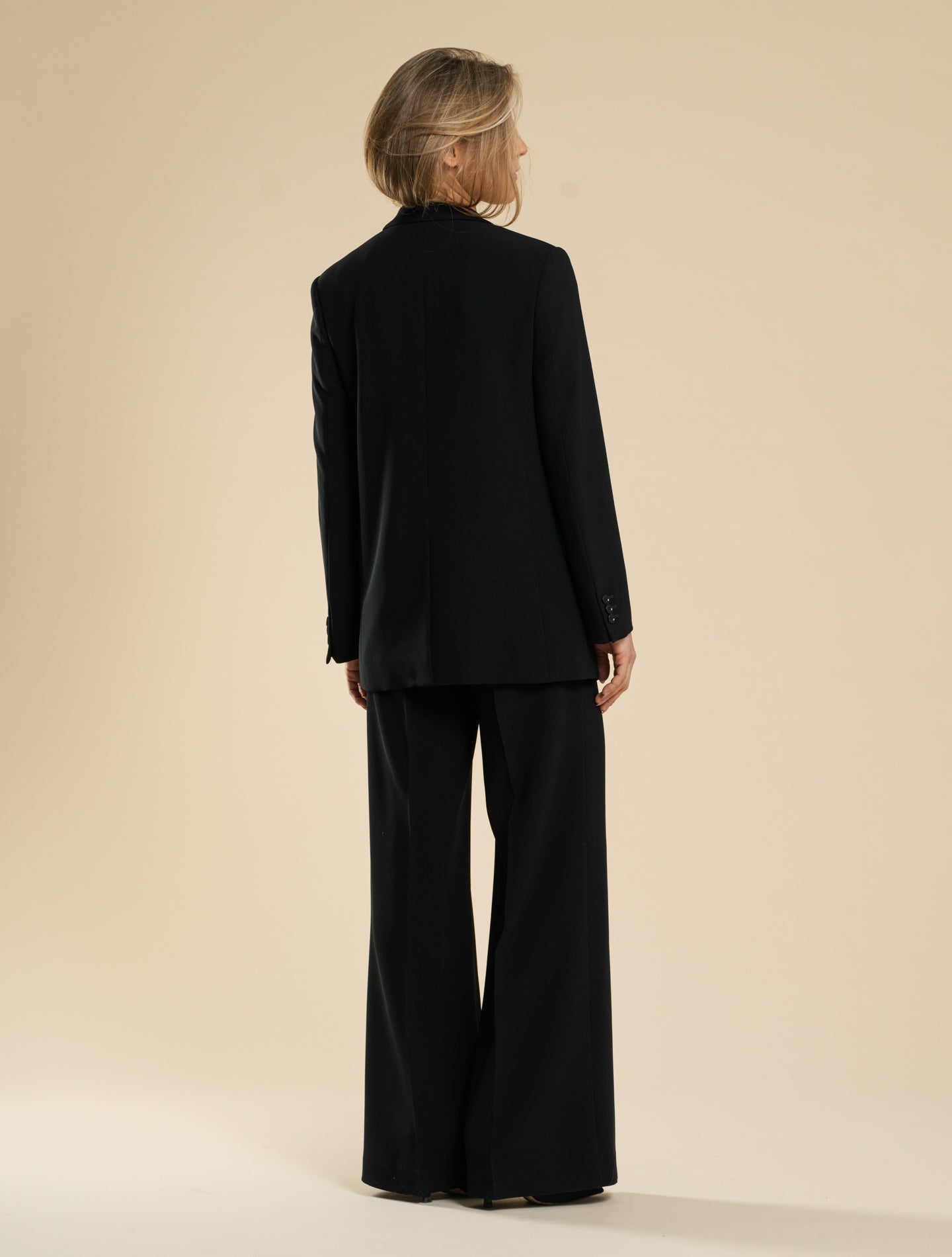 Single Breasted Crepe Cady Jacket Black Aspesi Jackets IT 38