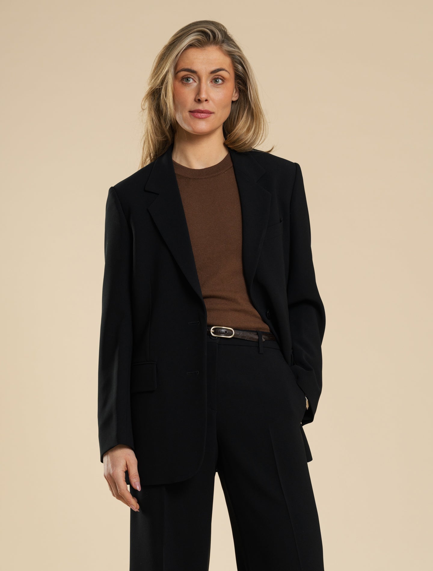 Single Breasted Crepe Cady Jacket Black Aspesi Jackets IT 38