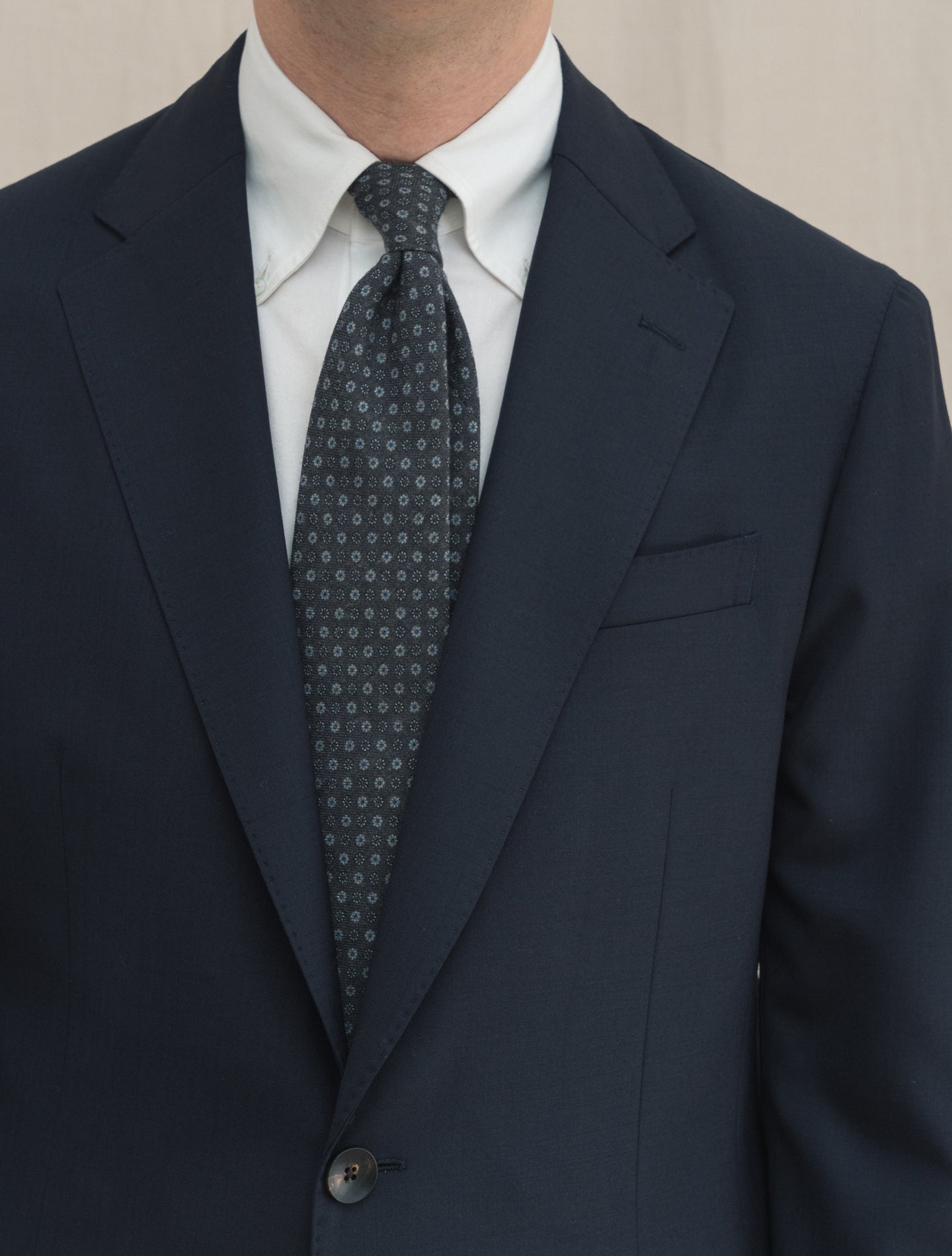 Single Breasted Dresswool Suit Navy Lardini Suits 46