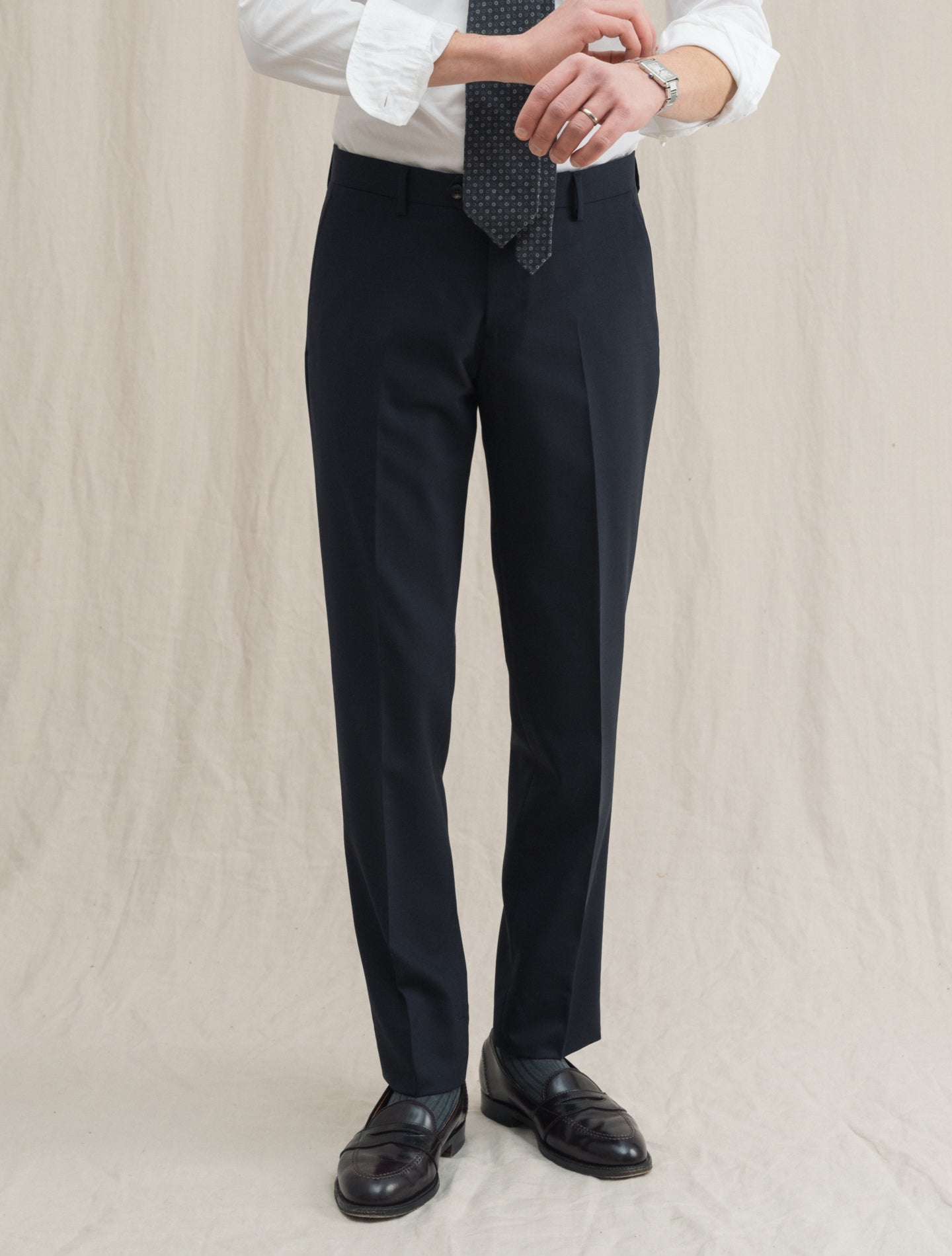 Single Breasted Dresswool Suit Navy Lardini Suits 46