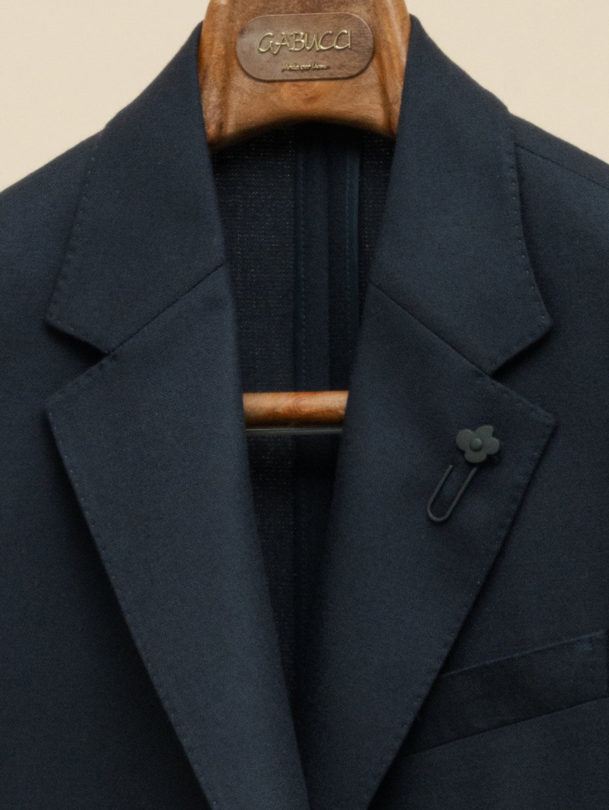 Single Breasted Flannel Jacket Roma Navy Lardini Jackets 48