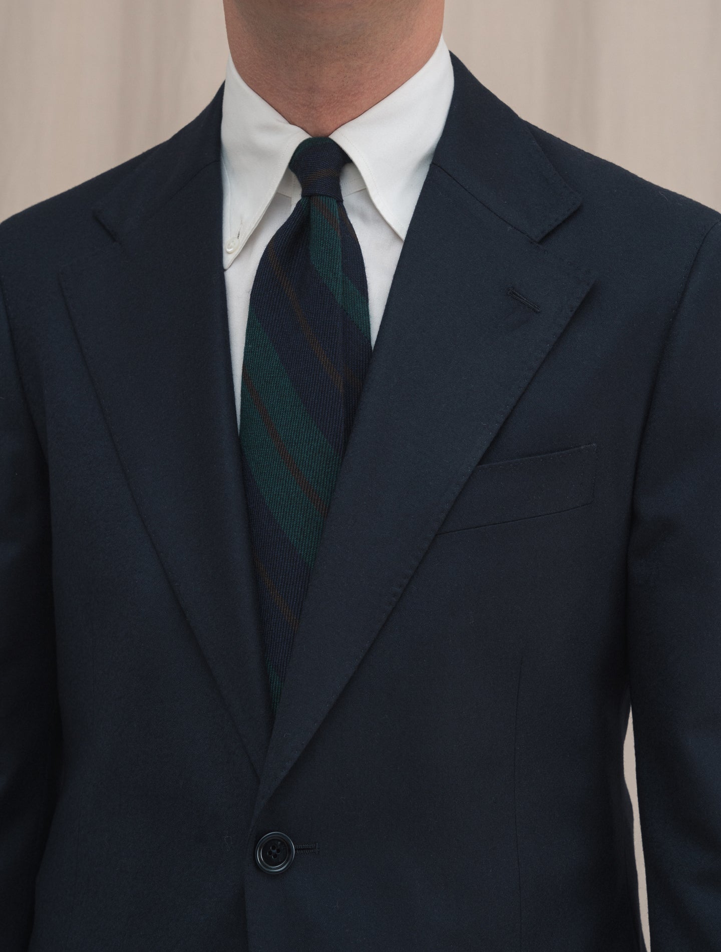 Single Breasted Flannel Suit Navy Lardini Suits 48