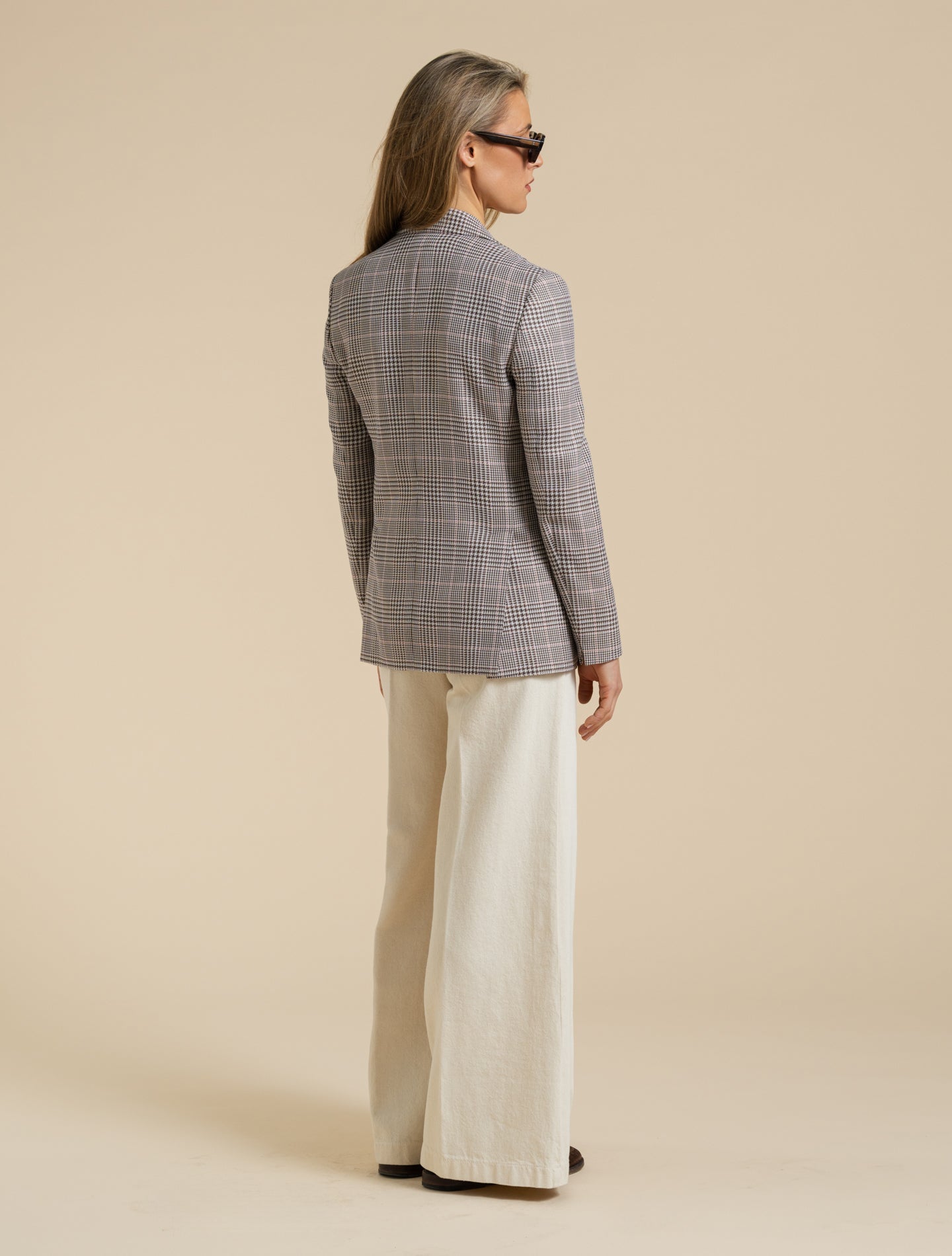 Single Breasted Glencheck Jacket Pink Lardini Jackets IT 38