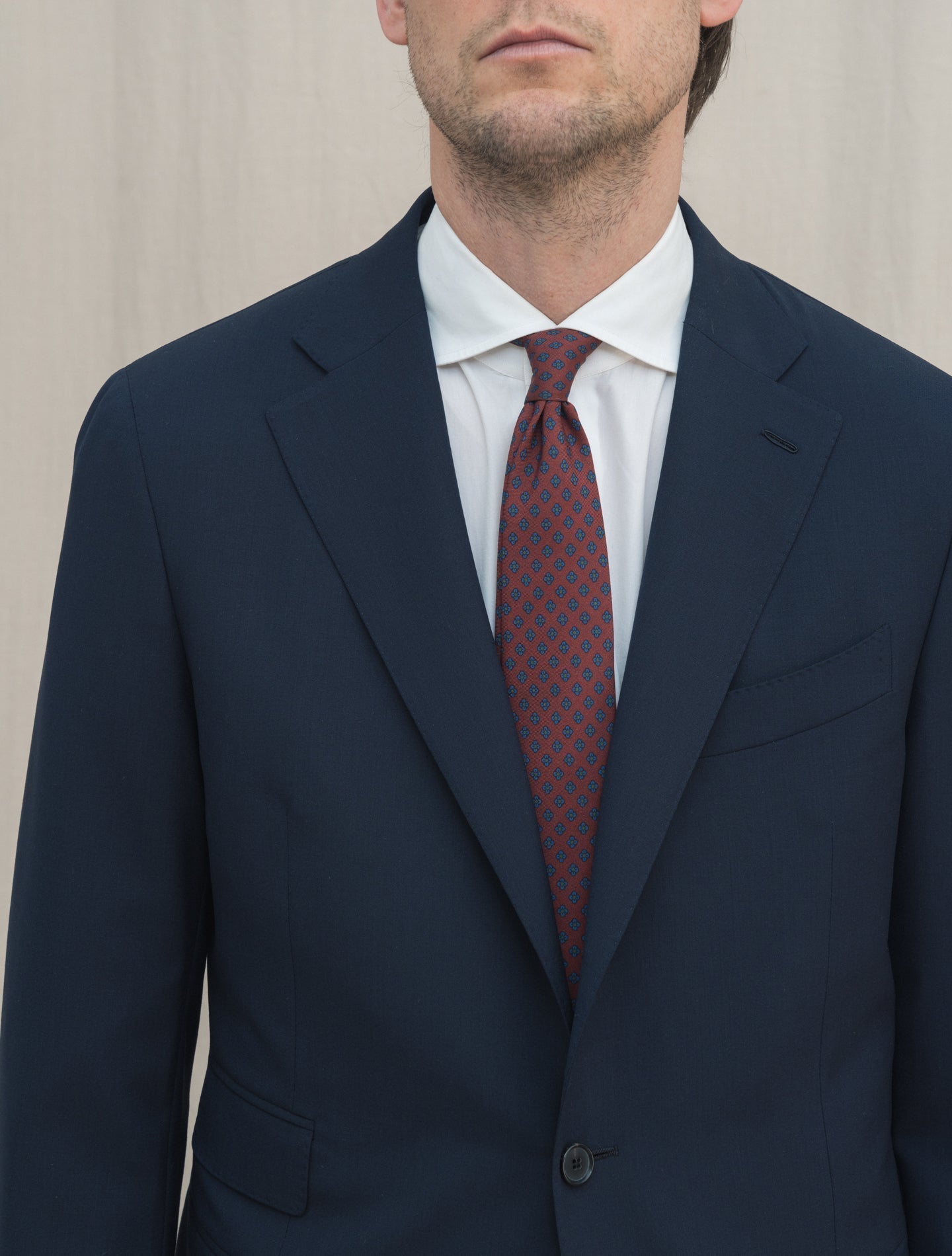 Single Breasted Houdini-Wool Suit Navy | Gabucci