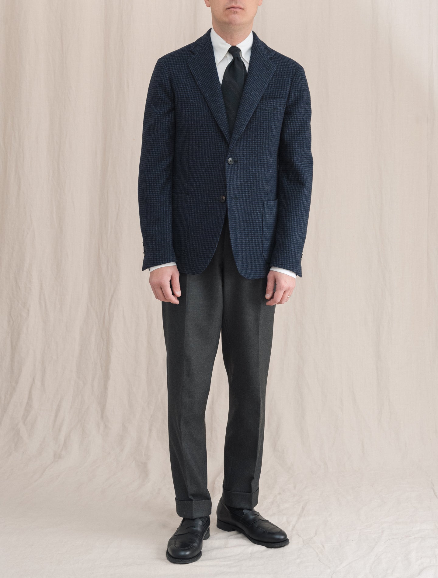 Single Breasted Houndsthoot Jacket Blue Lardini Jackets 48