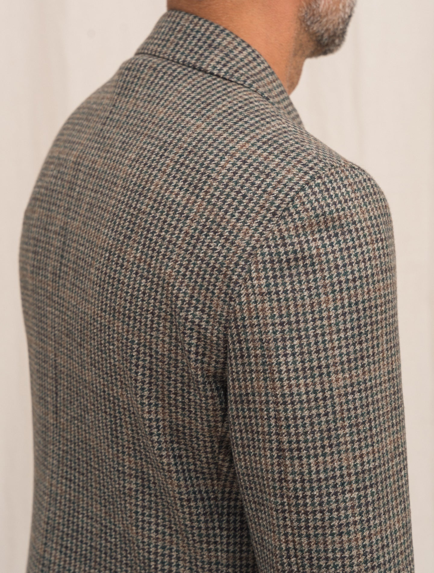 Single Breasted Houndstooth Jacket Brown Lardini Jackets Gabucci