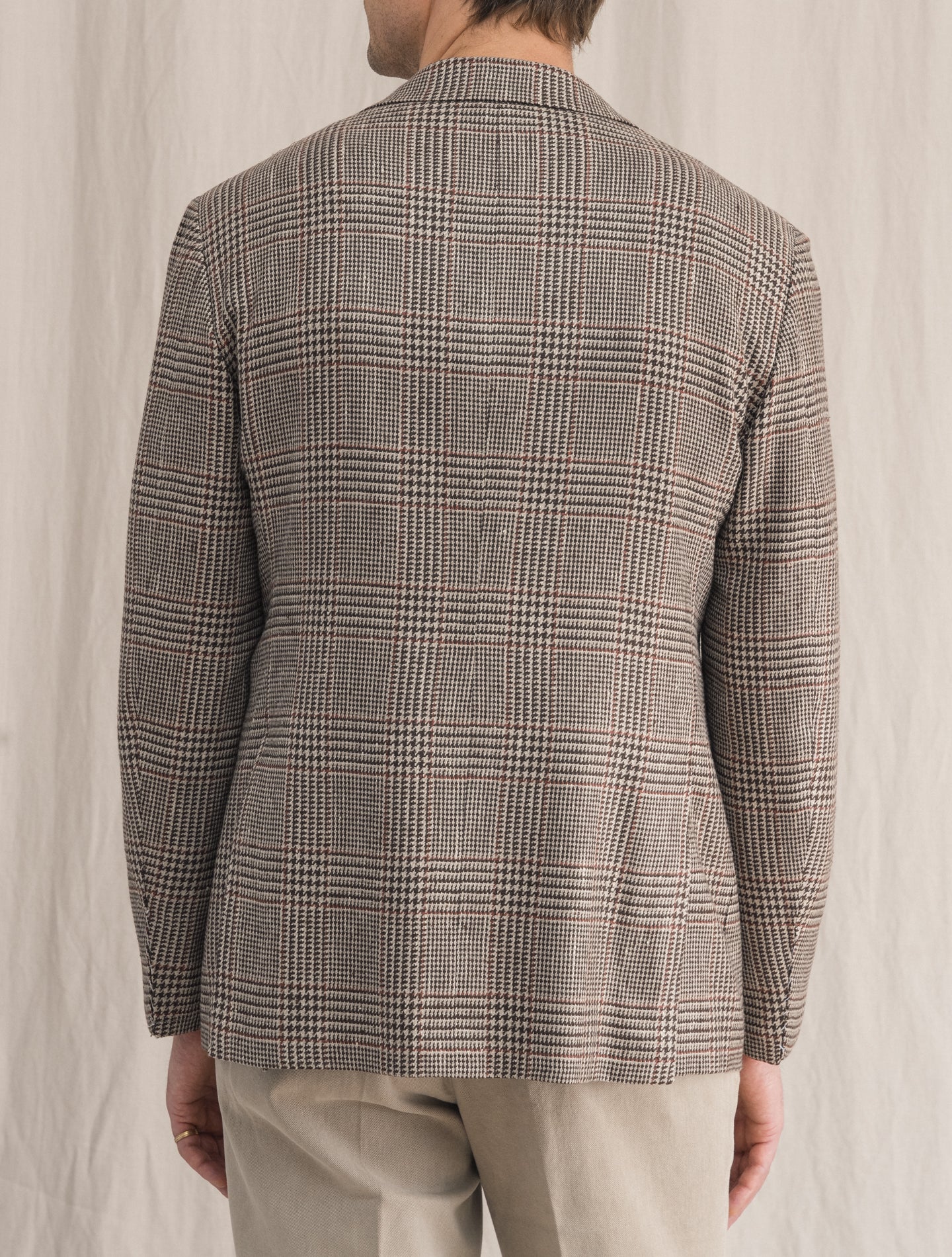 Single Breasted Silk Cashmere Jacket Brown | Gabucci