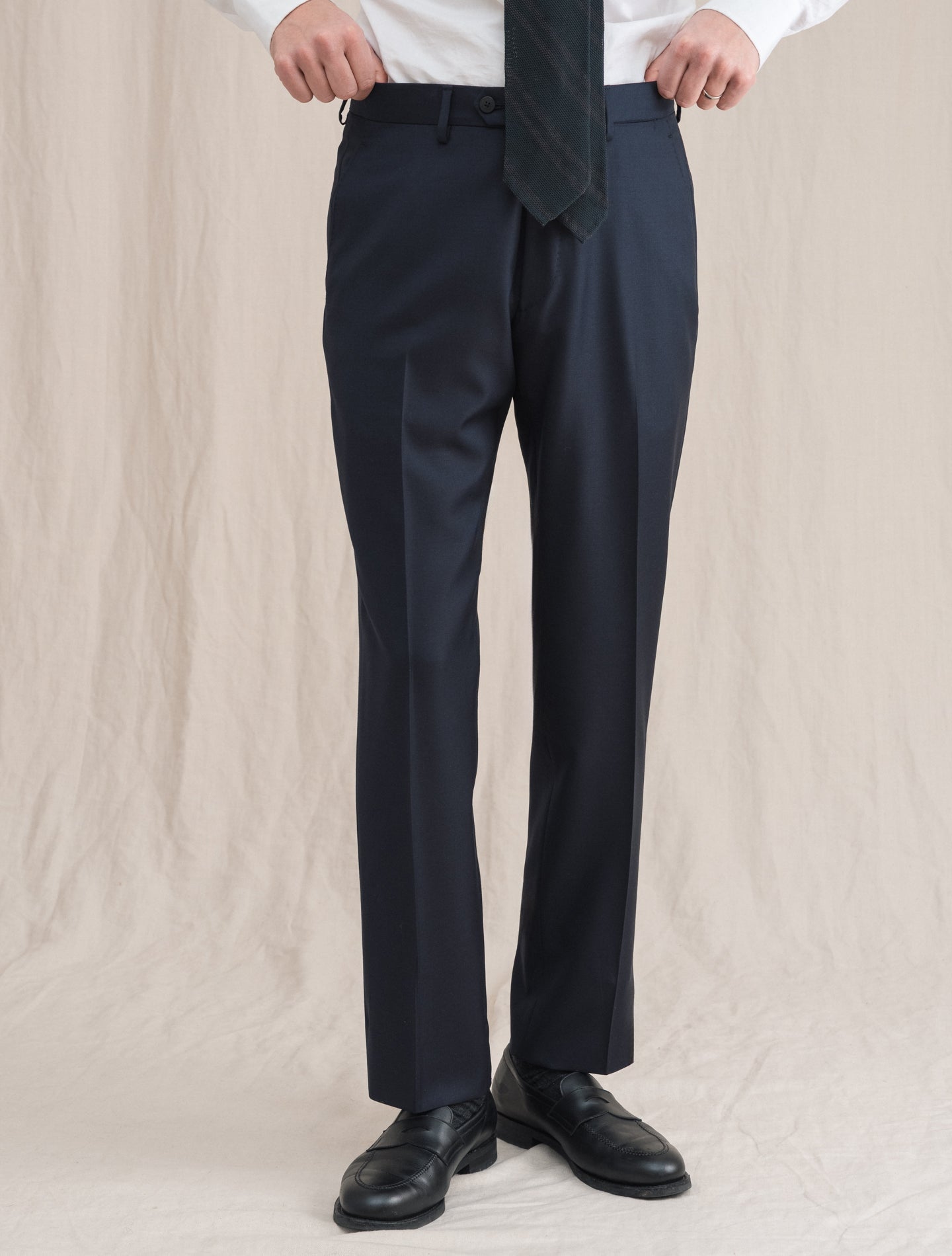 Single Breasted Twill Boheme Suit Navy Caruso Suits 48