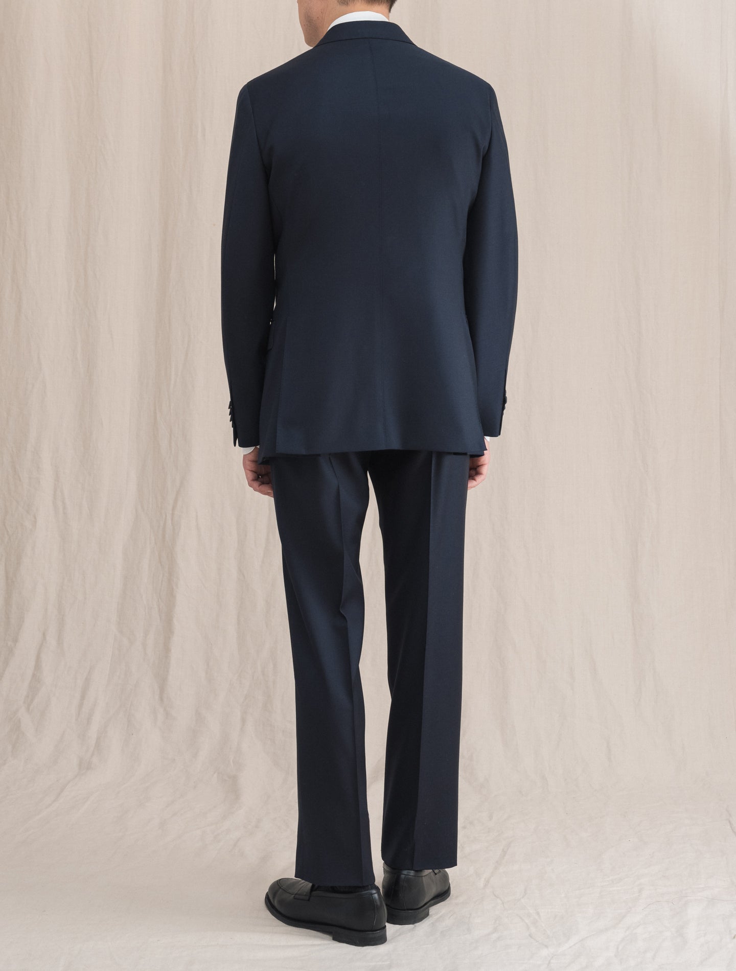 Single Breasted Twill Boheme Suit Navy | Gabucci