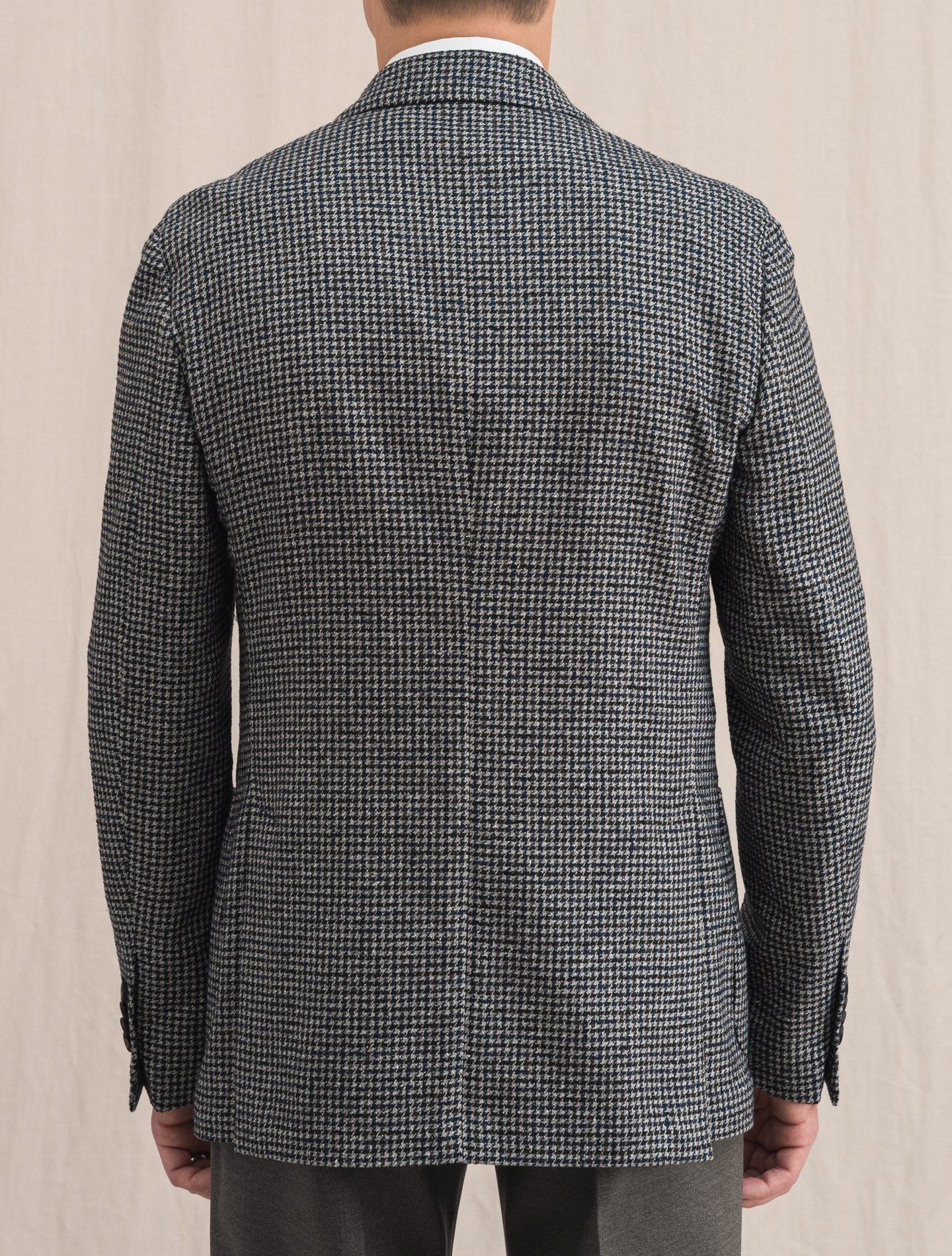 Single Breasted Wool Blend Jacket Navy | Gabucci