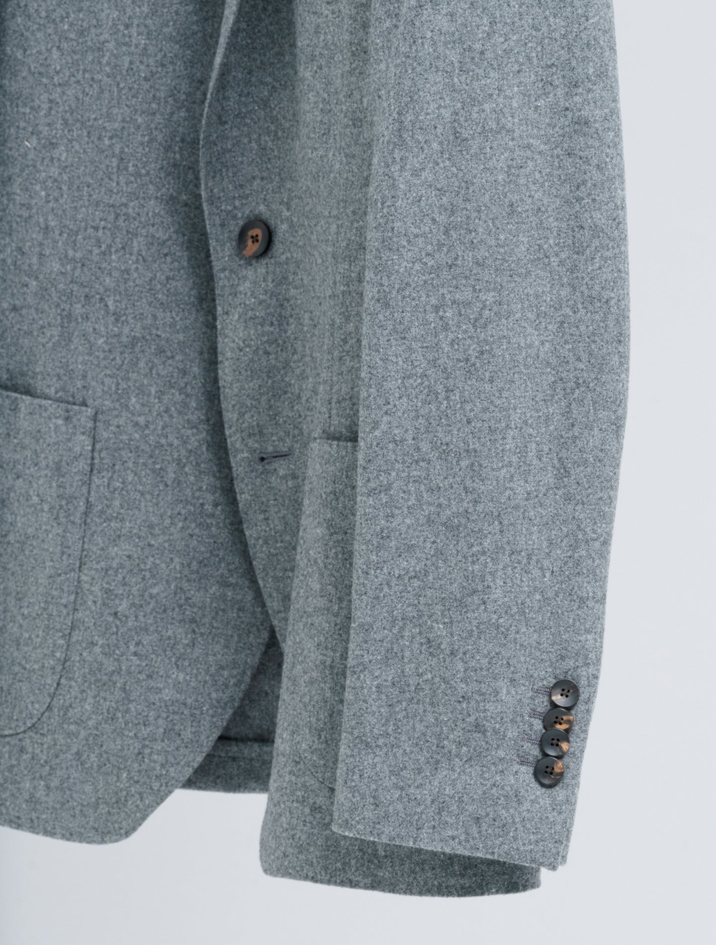 Single Breasted Wool Cashmere Jacket Grey Lardini Jackets 48