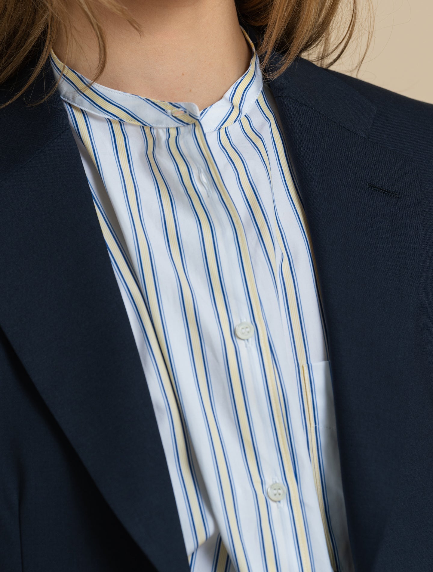 Single Breasted Wool Club Blazer Navy Lardini Jackets IT 38