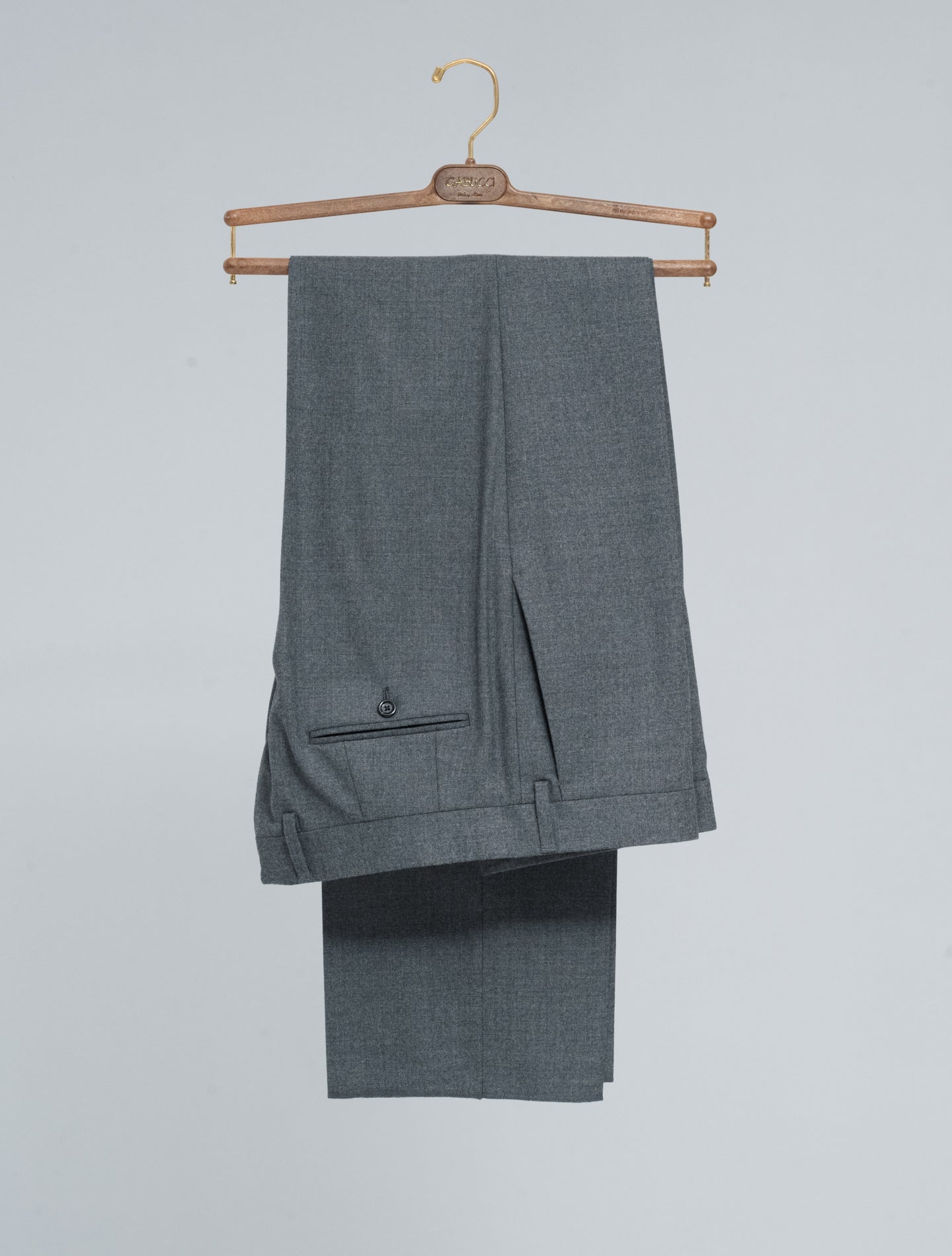 Single Breasted Wool Flannel Suit Grey Lardini Suits 48