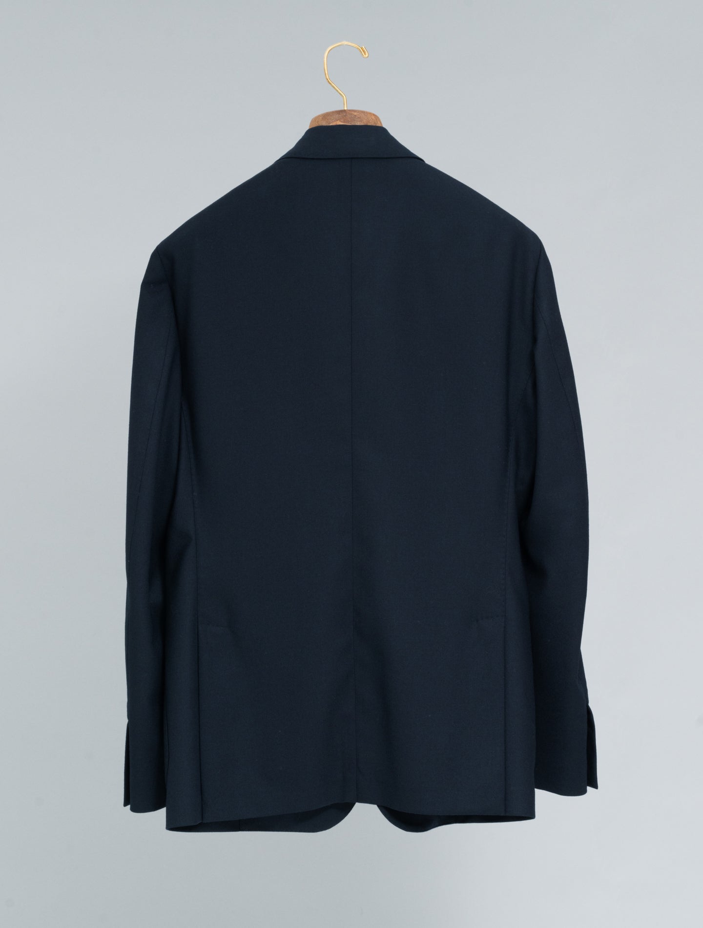 Single Breasted Wool Flannel Suit Navy Lardini Suits 48