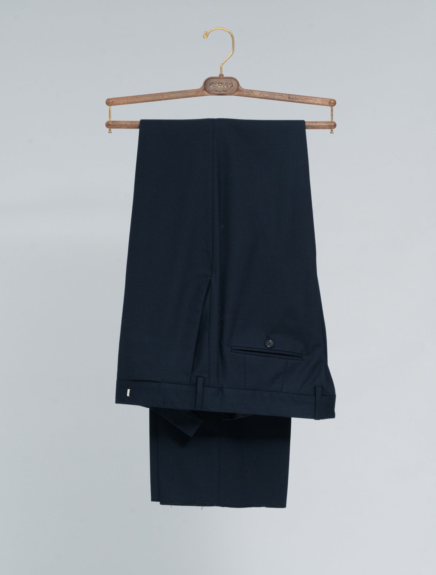 Single Breasted Wool Flannel Suit Navy Lardini Suits 48
