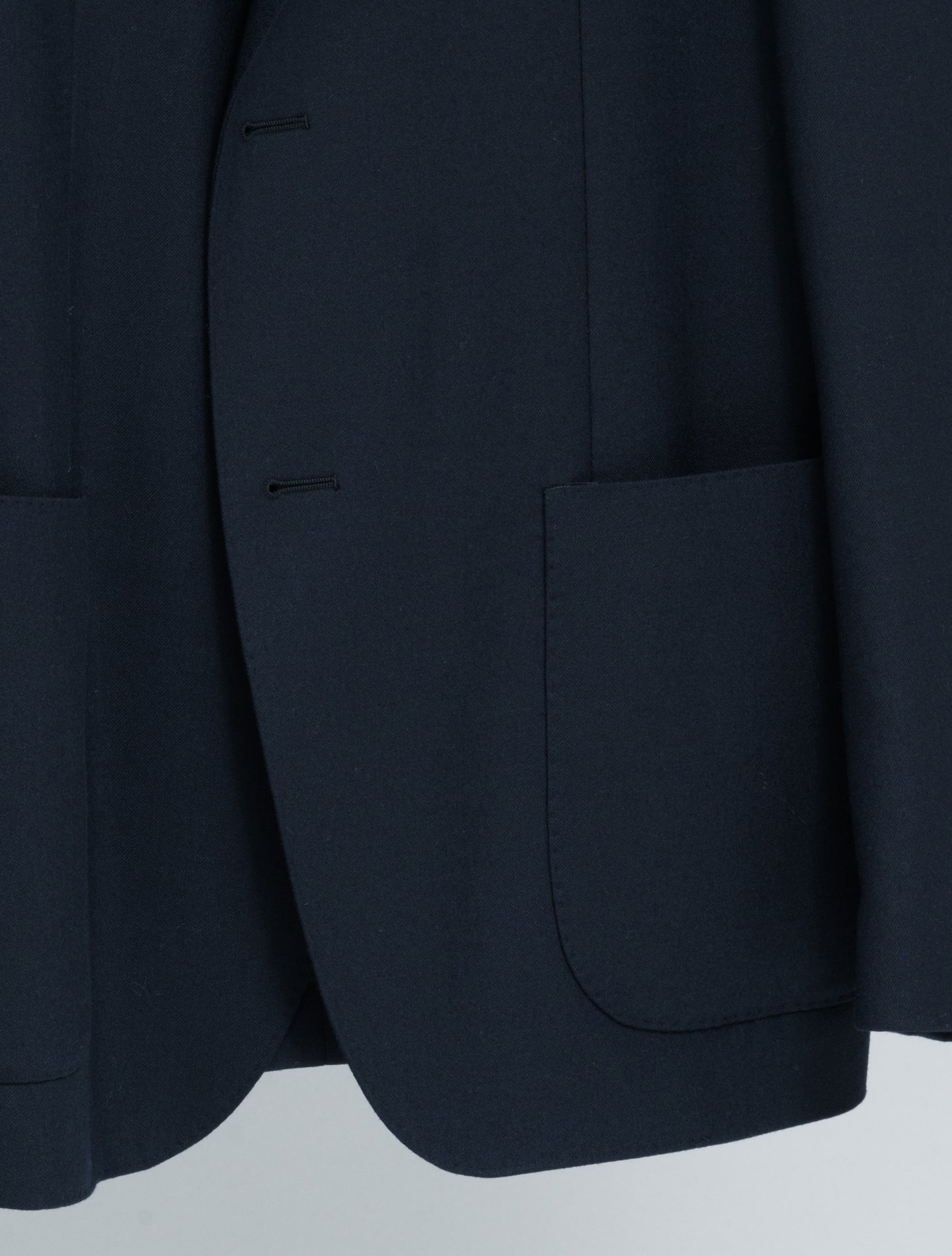 Single Breasted Wool Flannel Suit Navy Lardini Suits 48