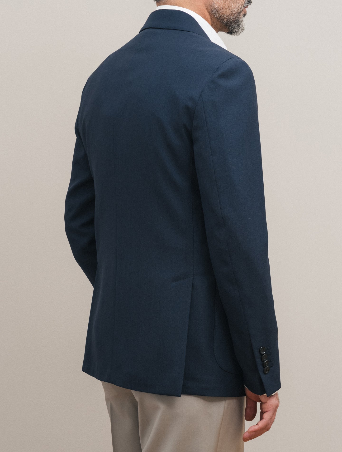 Single Breasted Wool Jacket Navy Lardini Jackets 48