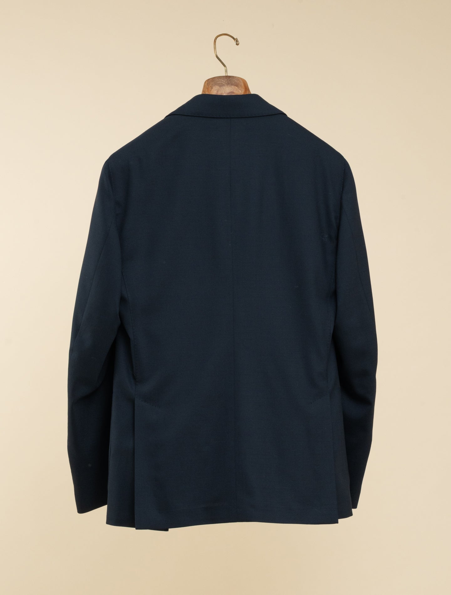 Single breasted Wool Suit Jacket Navy Lardini 48