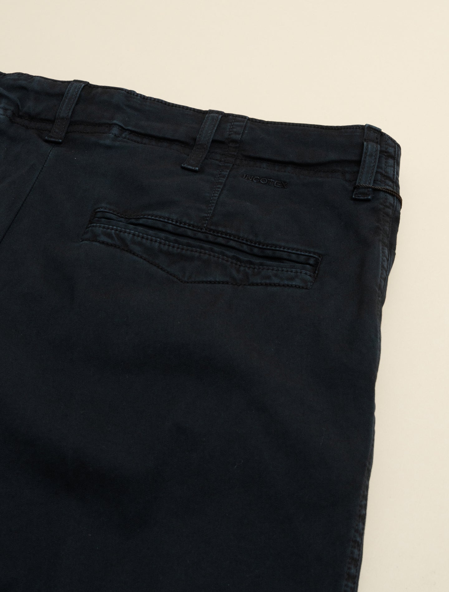 Slacks Cotton Tapered Fit Trousers Navy Incotex Trousers 31