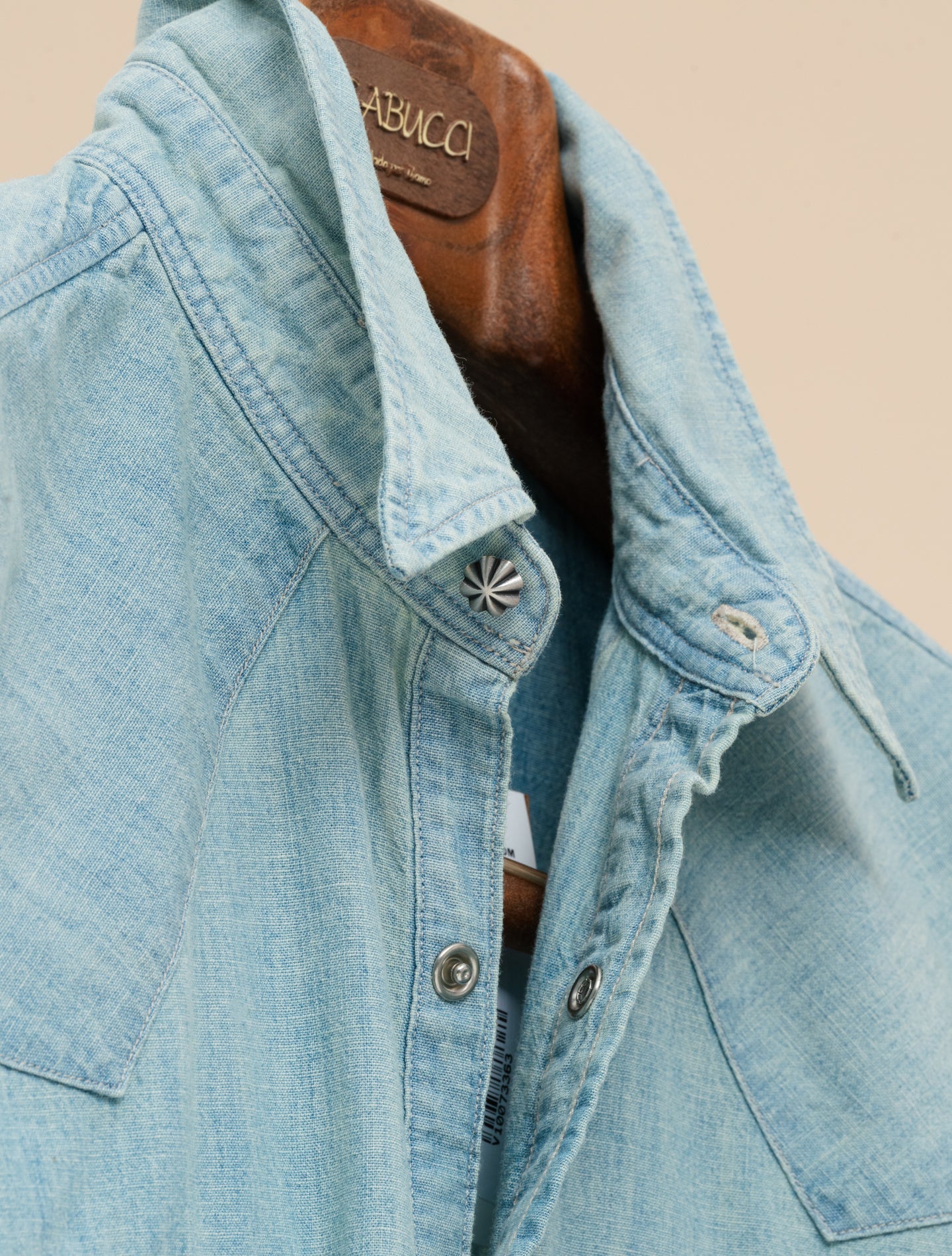 Slim Fit Chambray Western Shirt Davey Wash RRL Shirts M