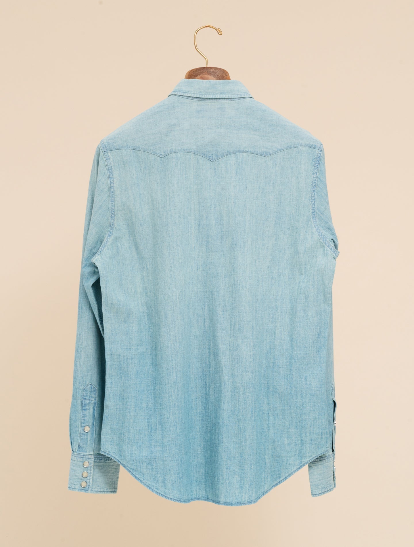 Slim Fit Chambray Western Shirt Davey Wash RRL Shirts M