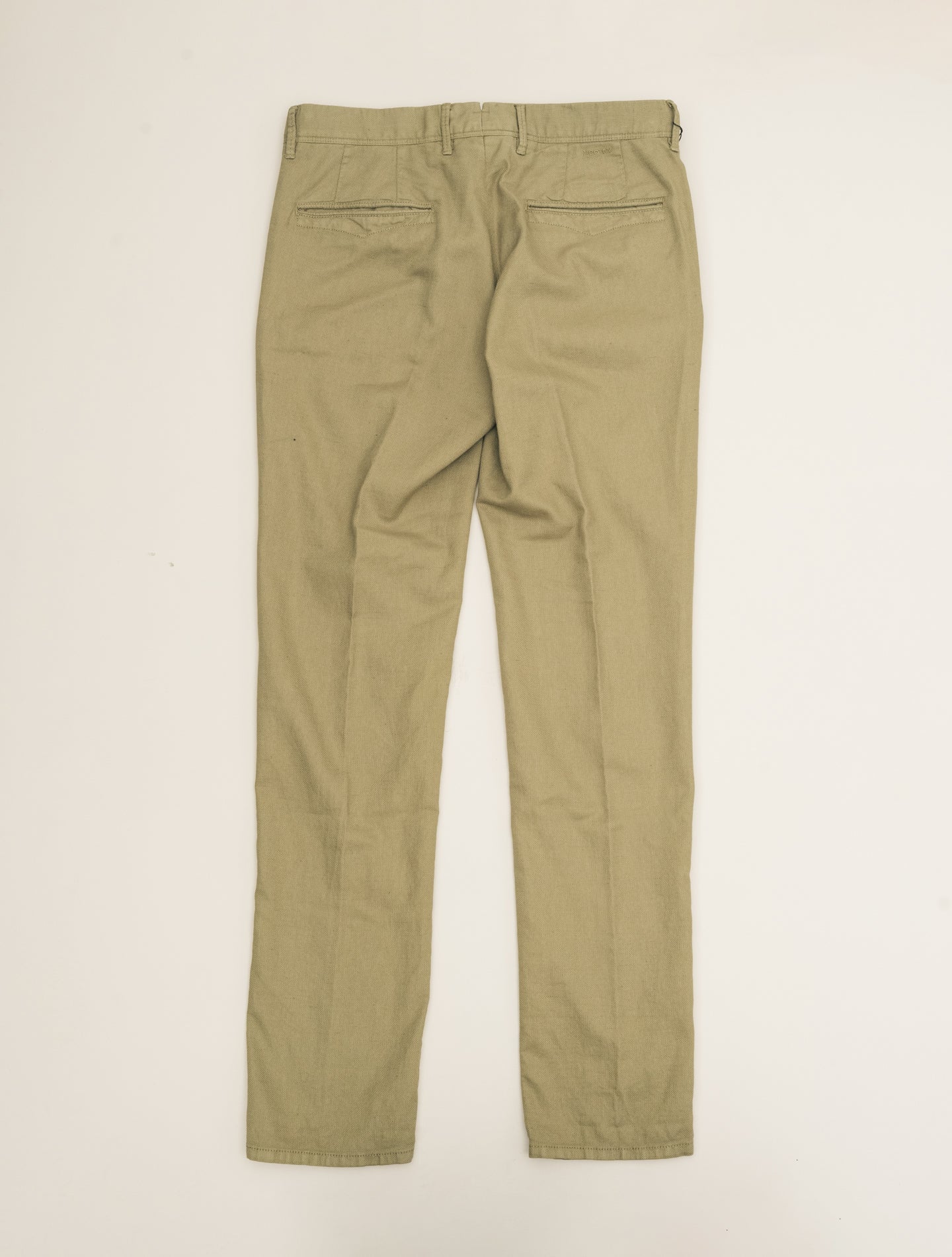 Slim Fit Cotton Linen Slacks Green Incotex Trousers 31