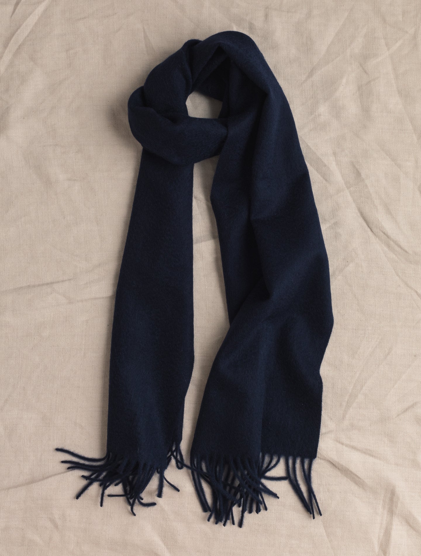 Solid Cashmere Scarf Navy | Gabucci