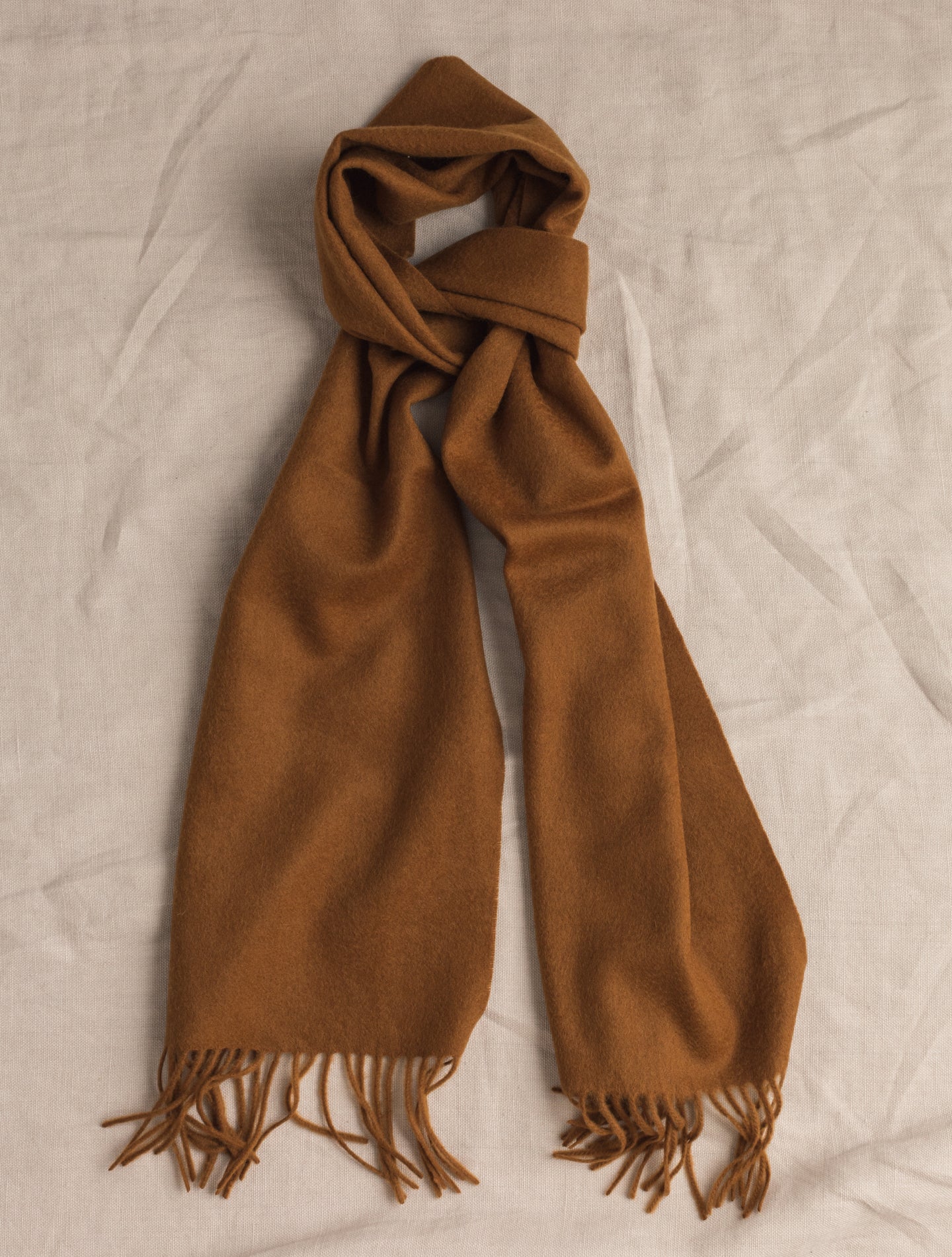 Solid Cashmere Scarf Rust | Gabucci