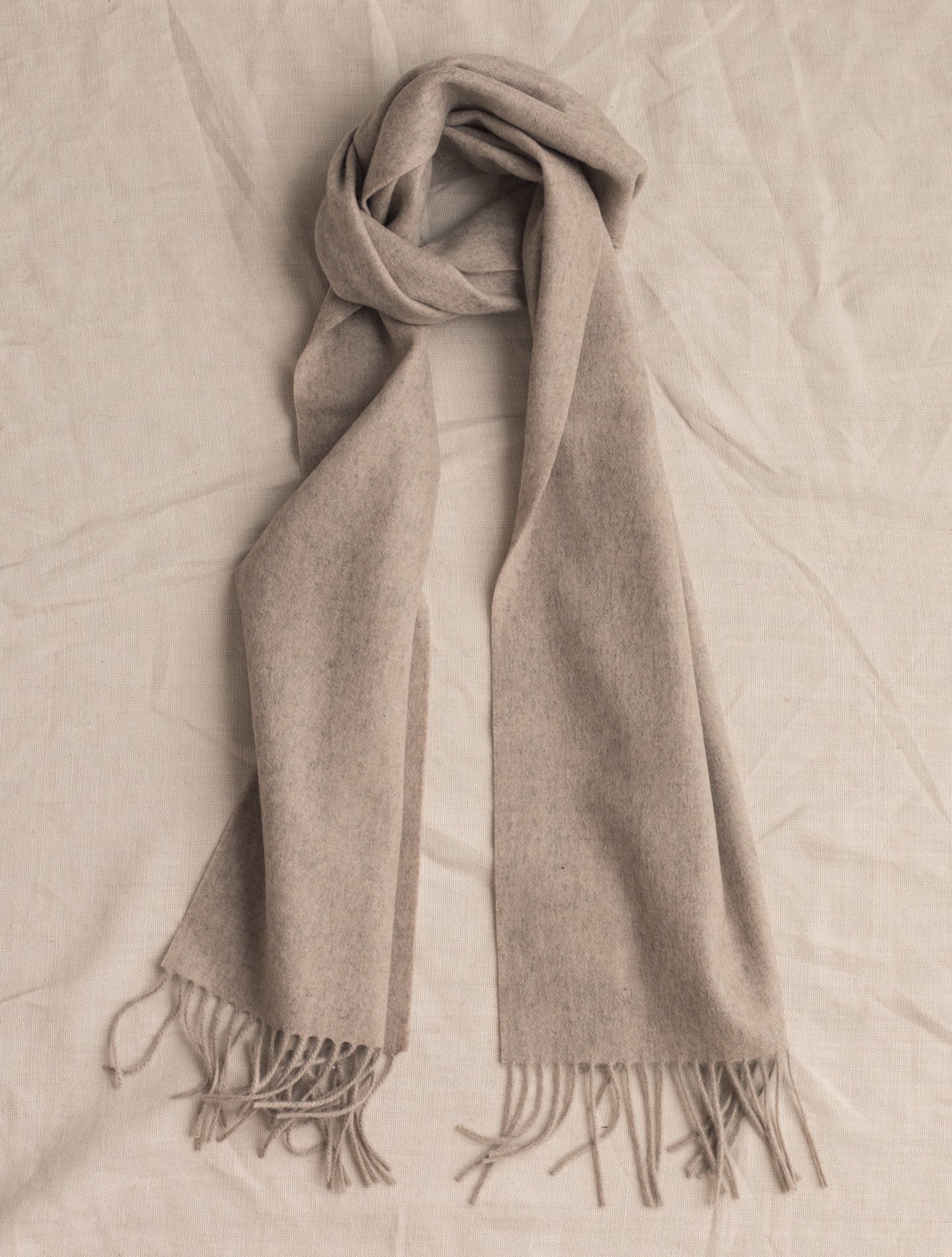 Solid Cashmere Scarf Sand | Gabucci