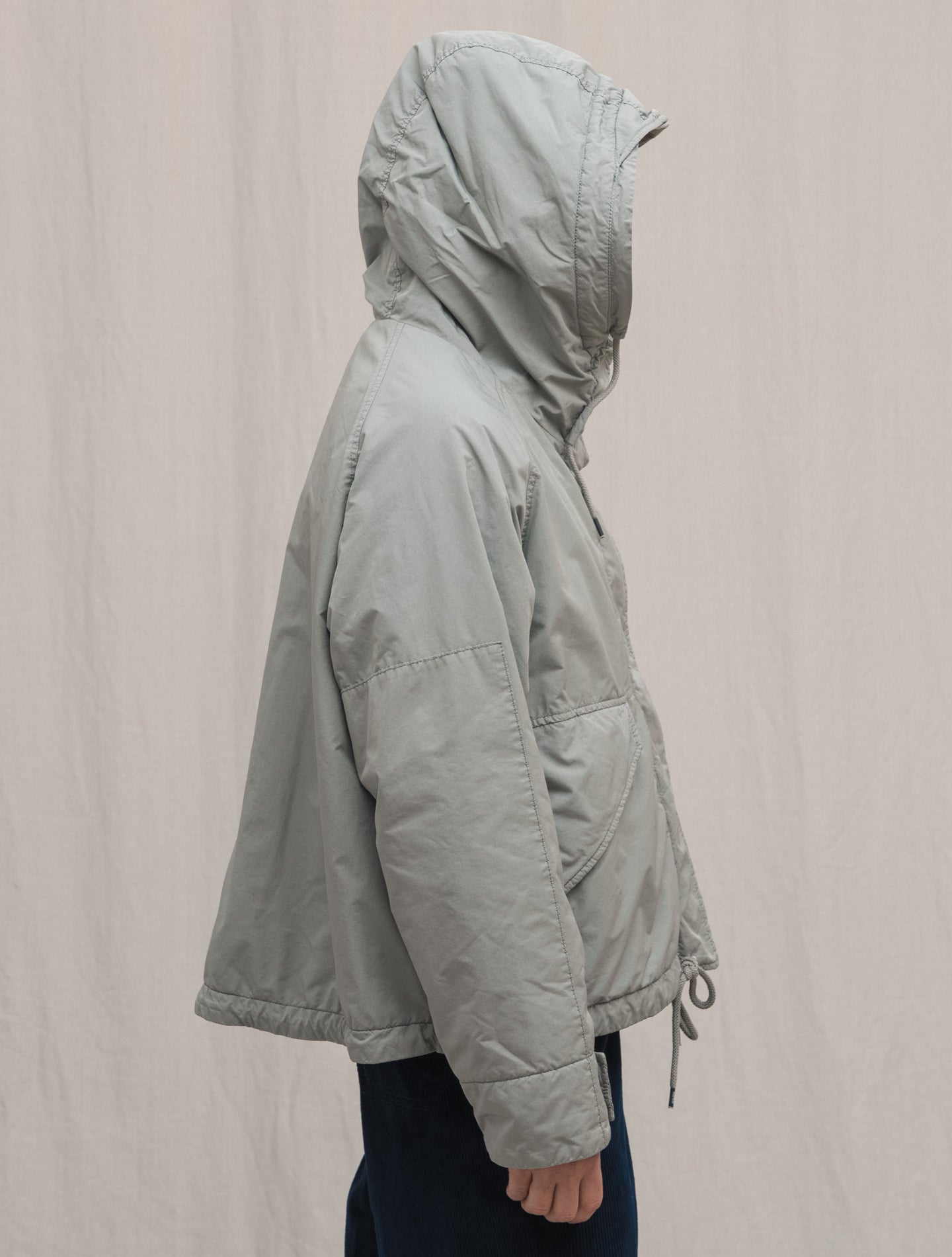 Solomon Padded A-line Parka Greige | Gabucci