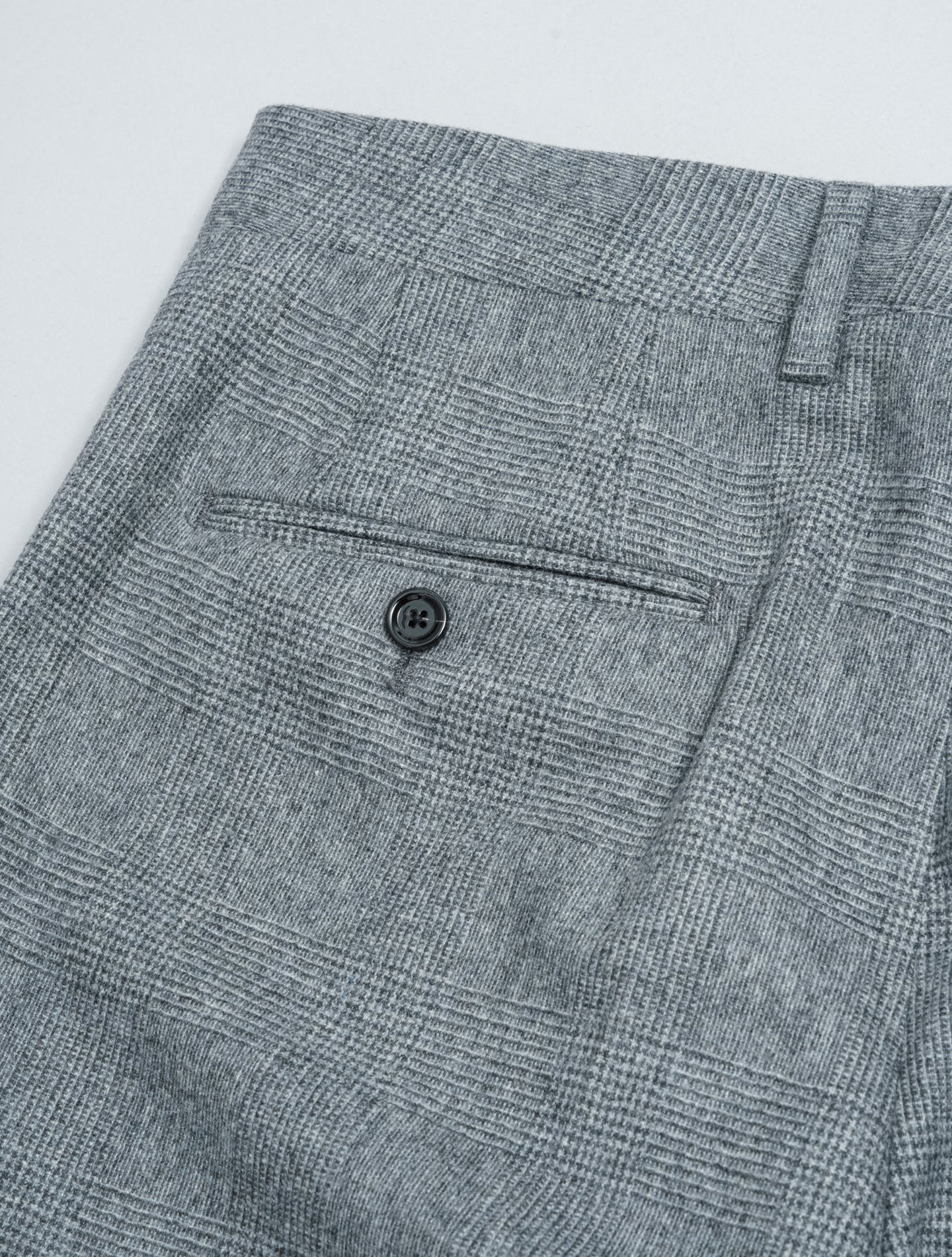Straight Fit Glencheck Wool Cashmere Trousers Grey Lardini Trousers IT 40