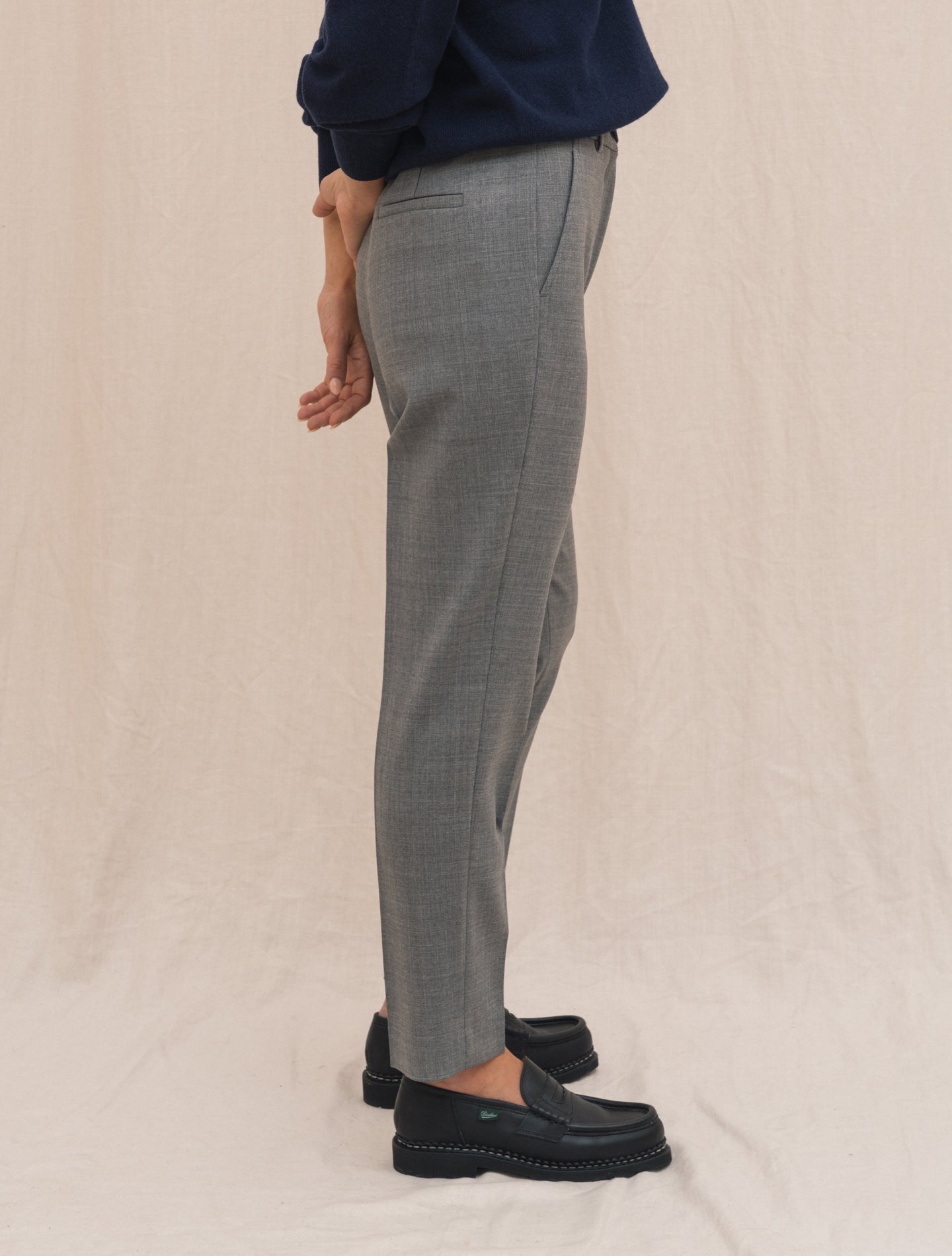 Stretch Wool Taperd fit Trousers Grey Slowear Trousers IT 38