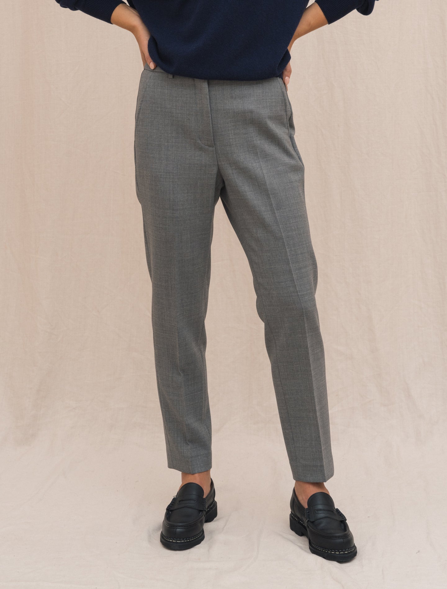 Stretch Wool Taperd fit Trousers Grey Slowear Trousers IT 38