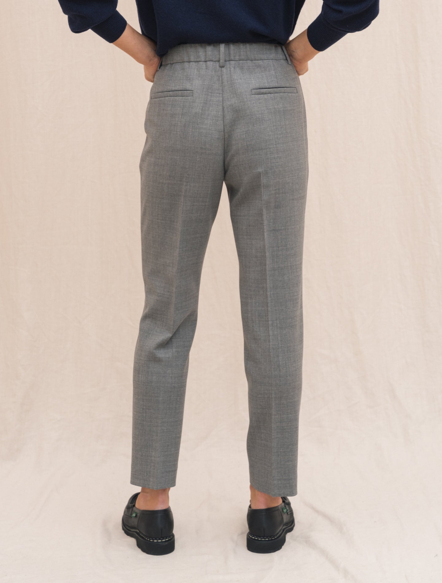 Stretch Wool Taperd fit Trousers Grey Slowear Trousers Gabucci