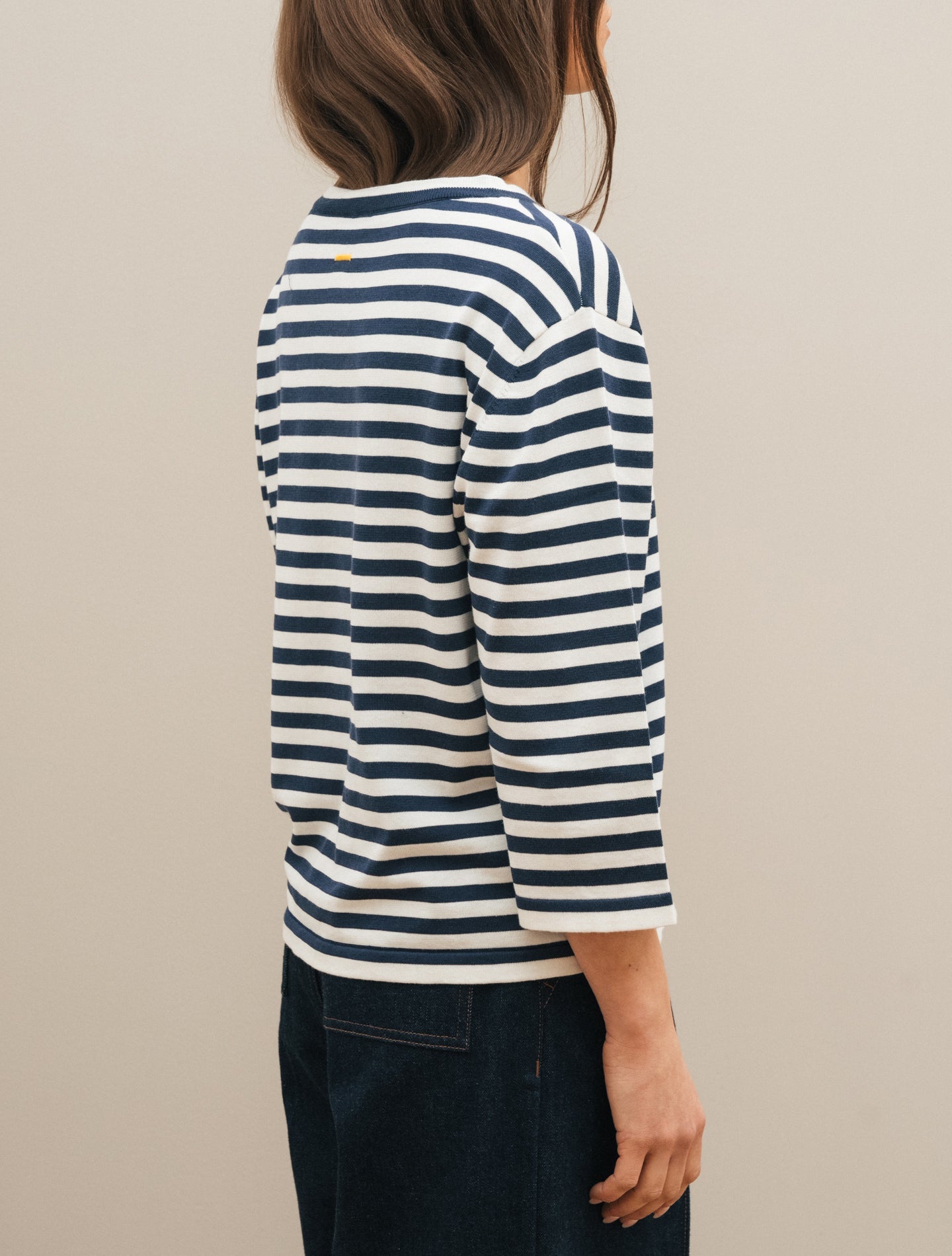 Striped Boatneck Sweater Riga Navy Aspesi Knitwear IT 38