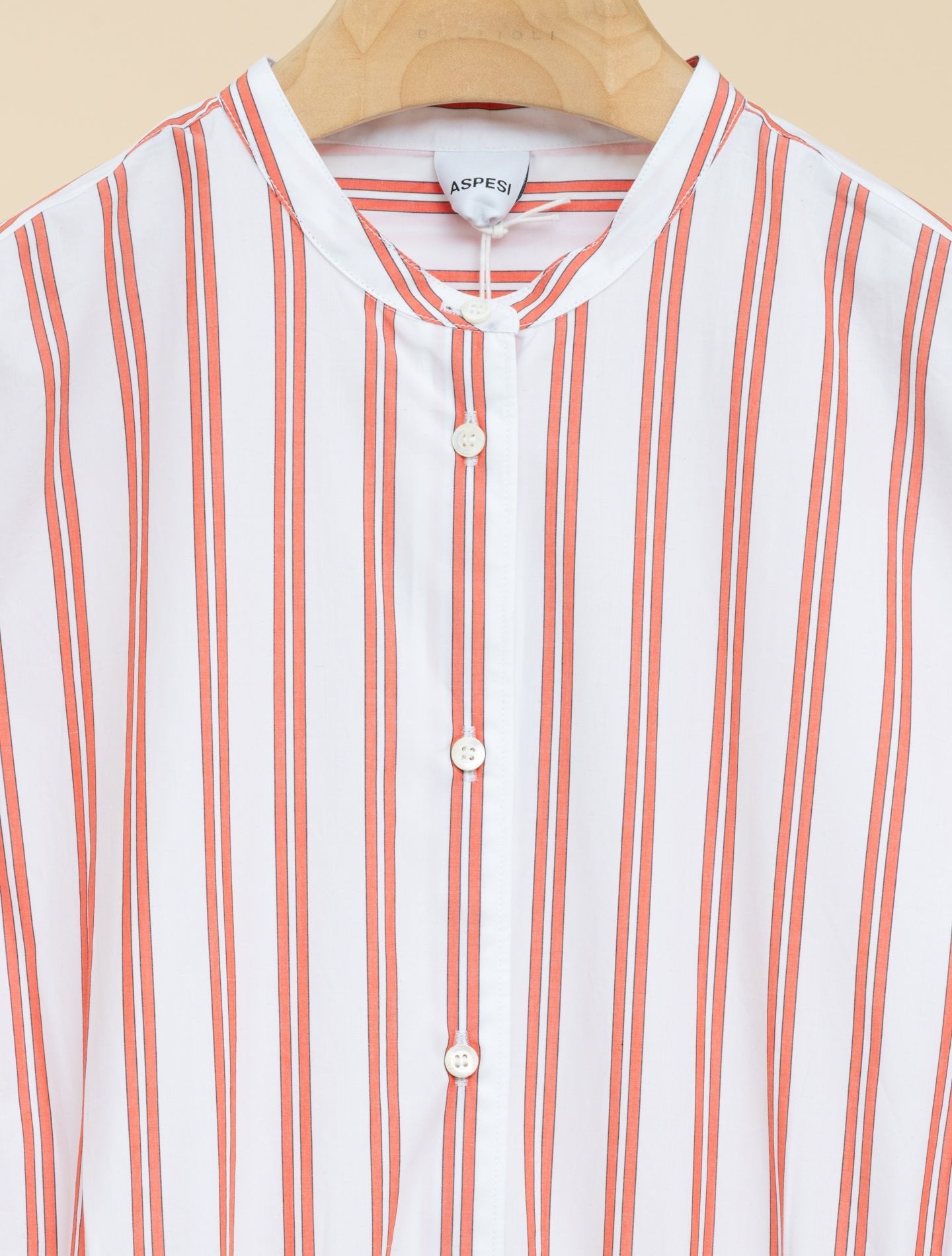Striped Cotton Poplin Dress Red Aspesi Dresses IT 38