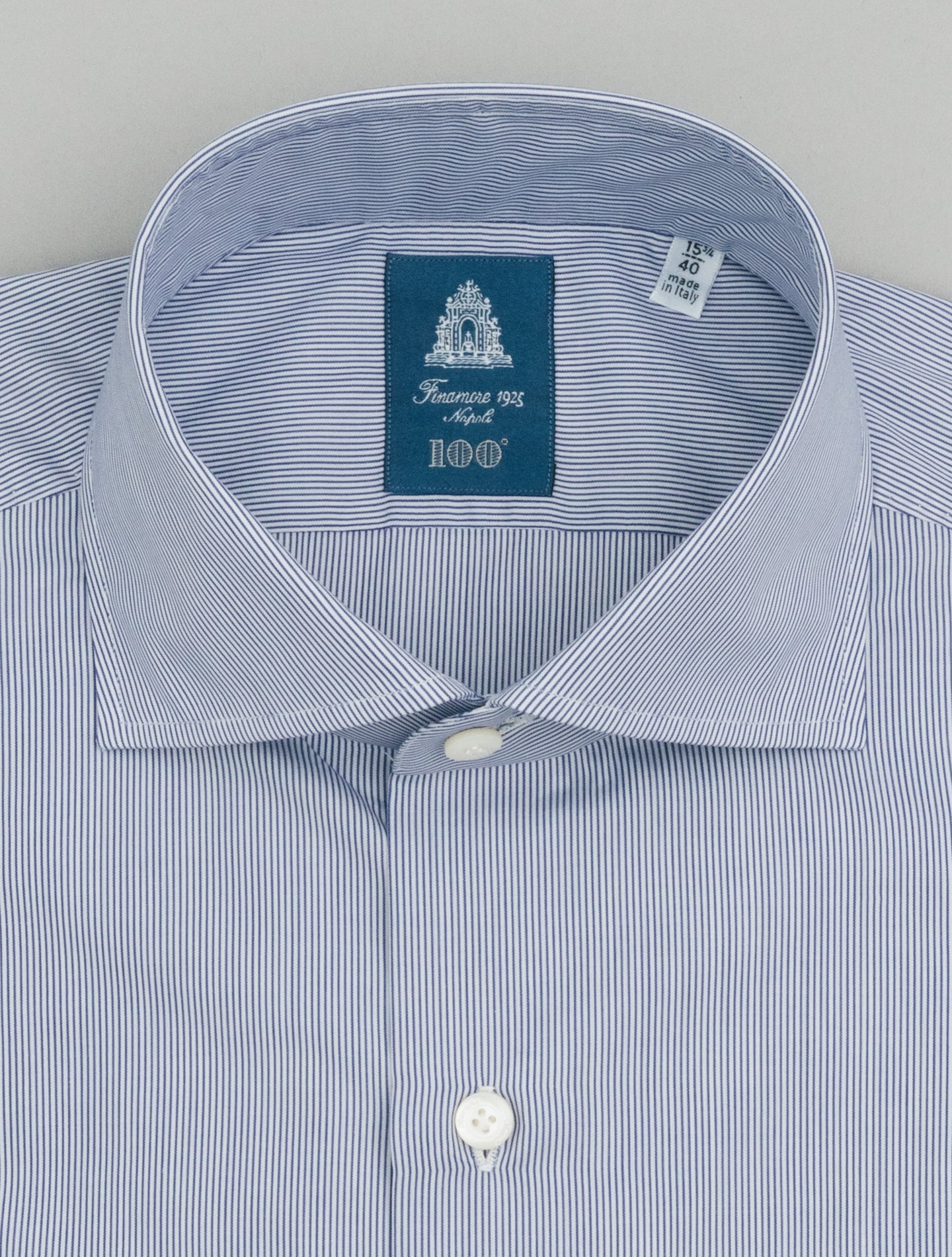 Striped Eduardo 170 Shirt Navy Finamore Shirts 39