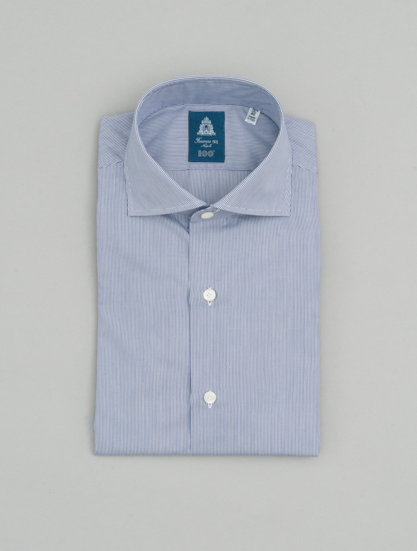 Striped Eduardo 170 Shirt Navy Finamore Shirts 39