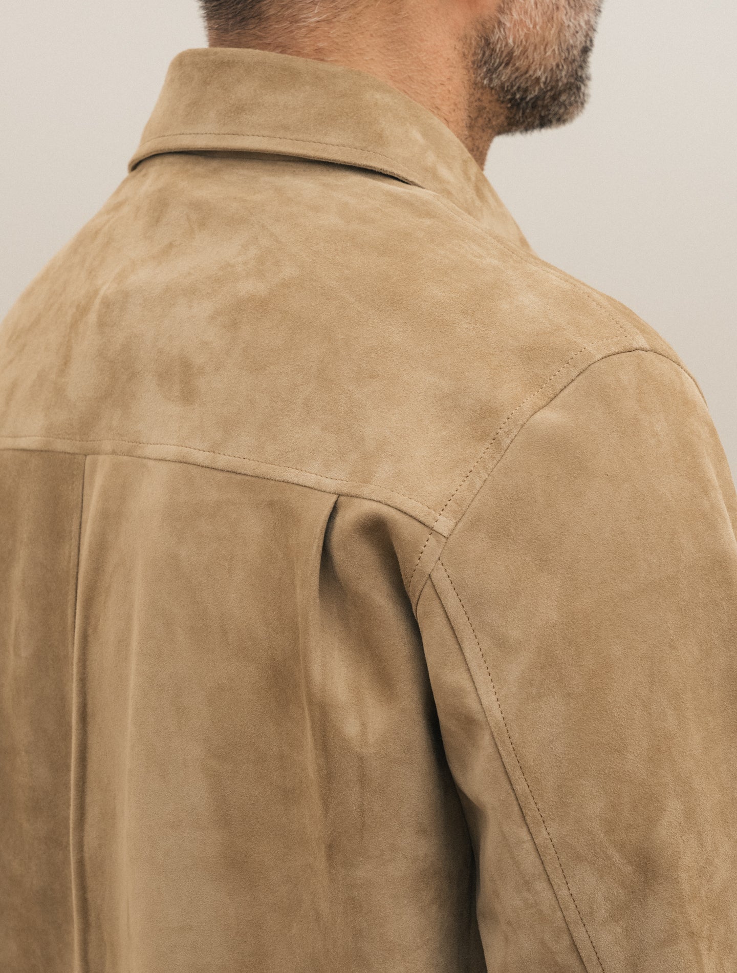 Strozzi Suede Jacket Beige Manto Outerwear 48