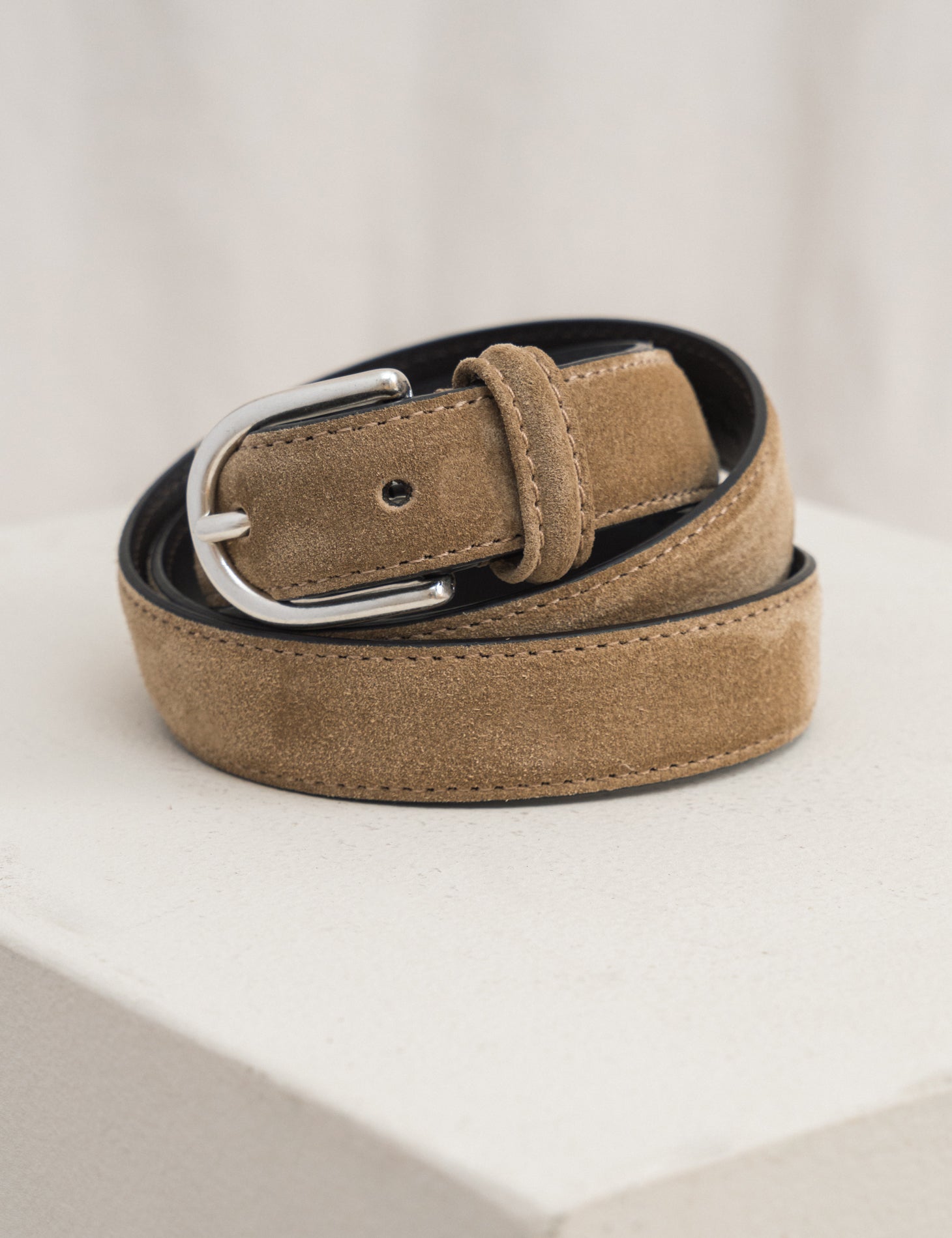 Suede Belt Beige | Gabucci