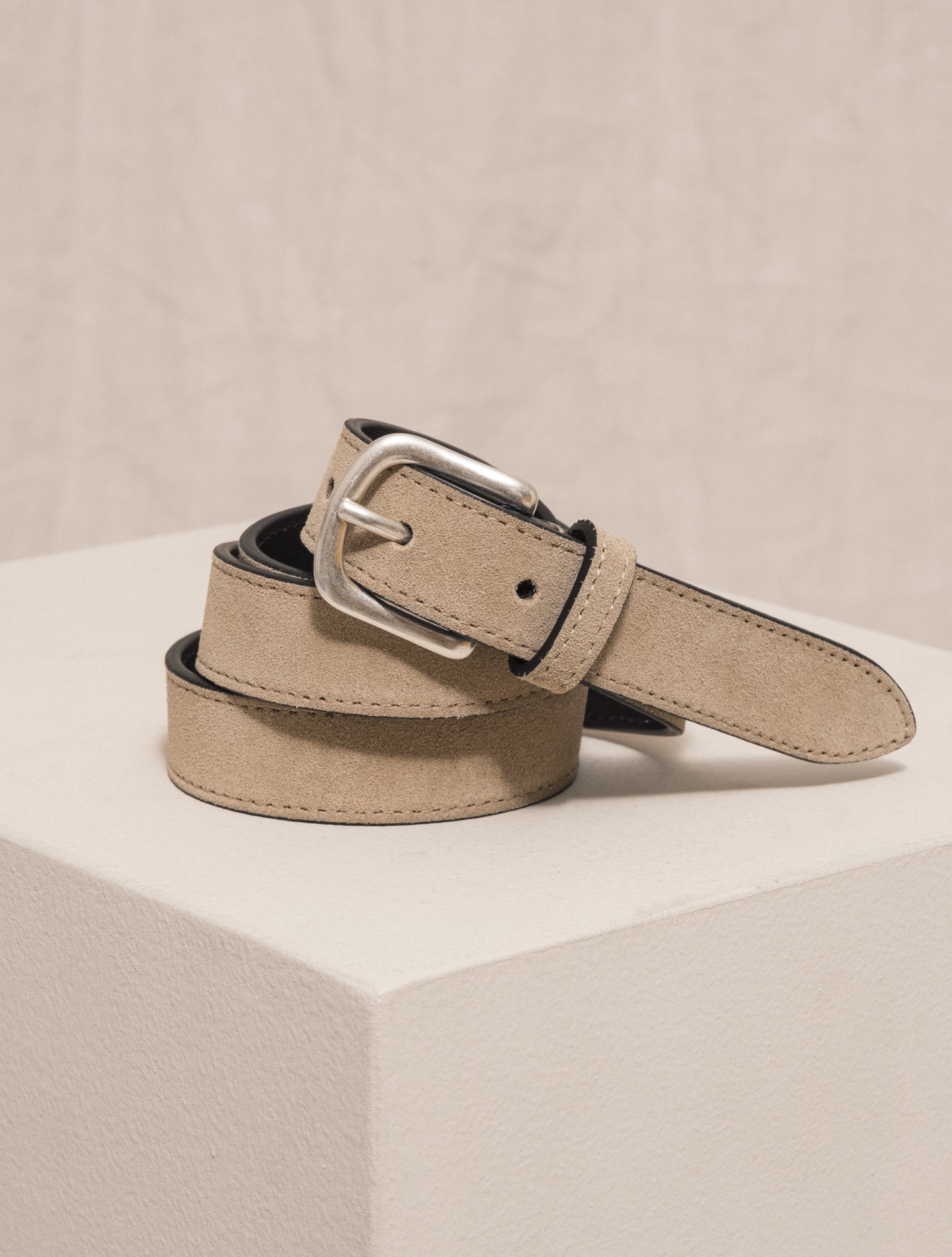 Suede Belt Sand | Gabucci