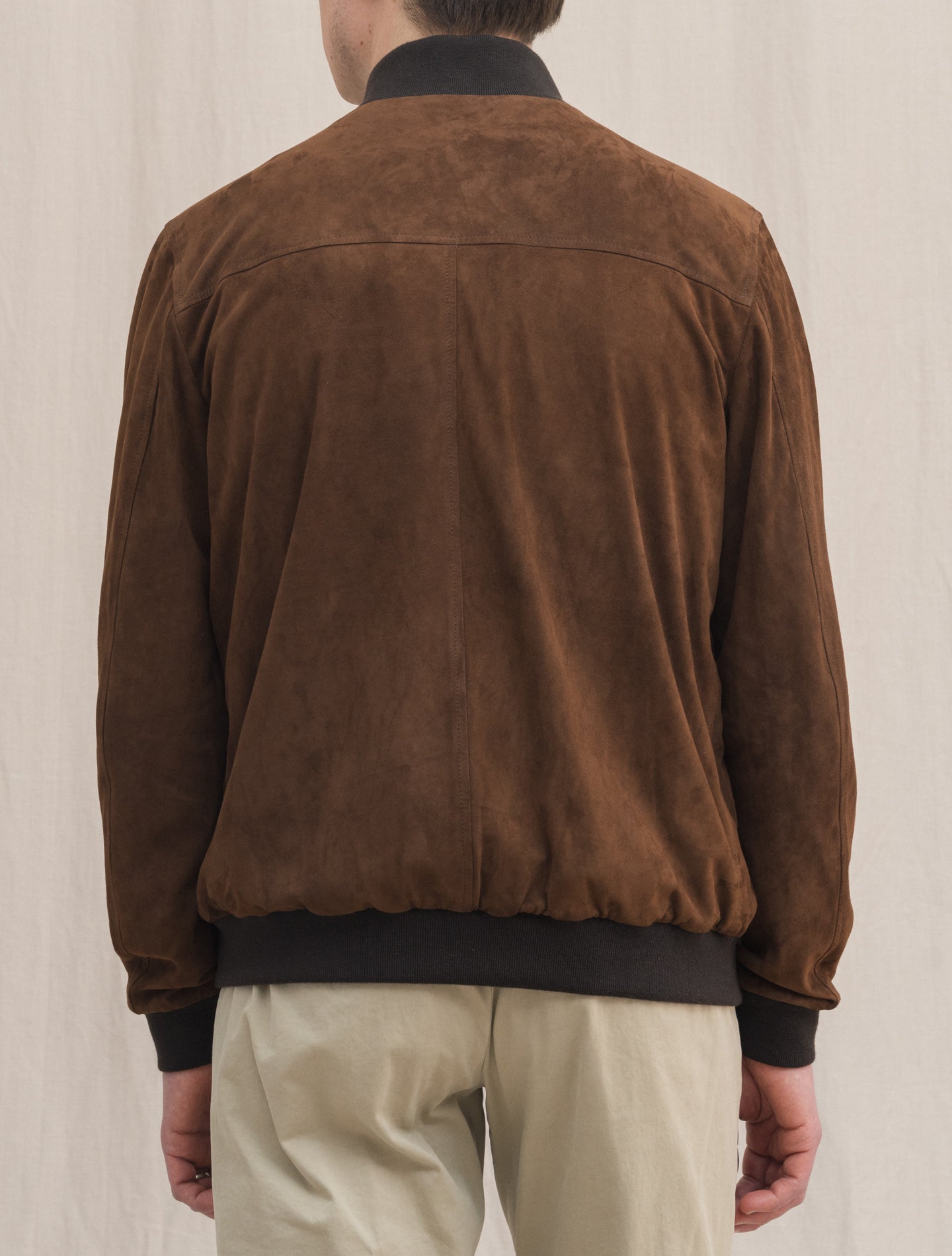 Suede Bomber Jacket Brown Manto Outerwear 48