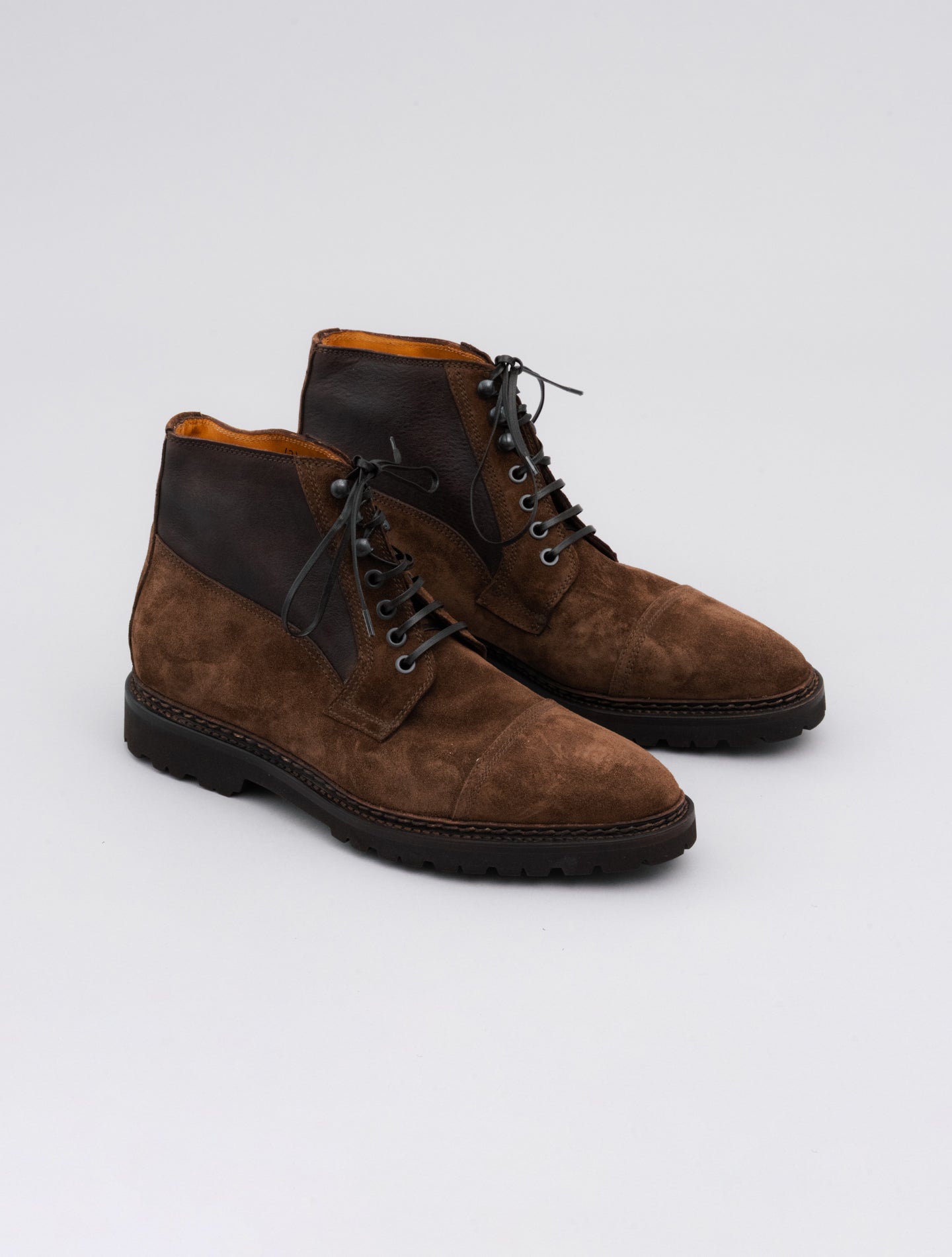 Suede Cap - Toe Boot Brown Belvest Boots 42